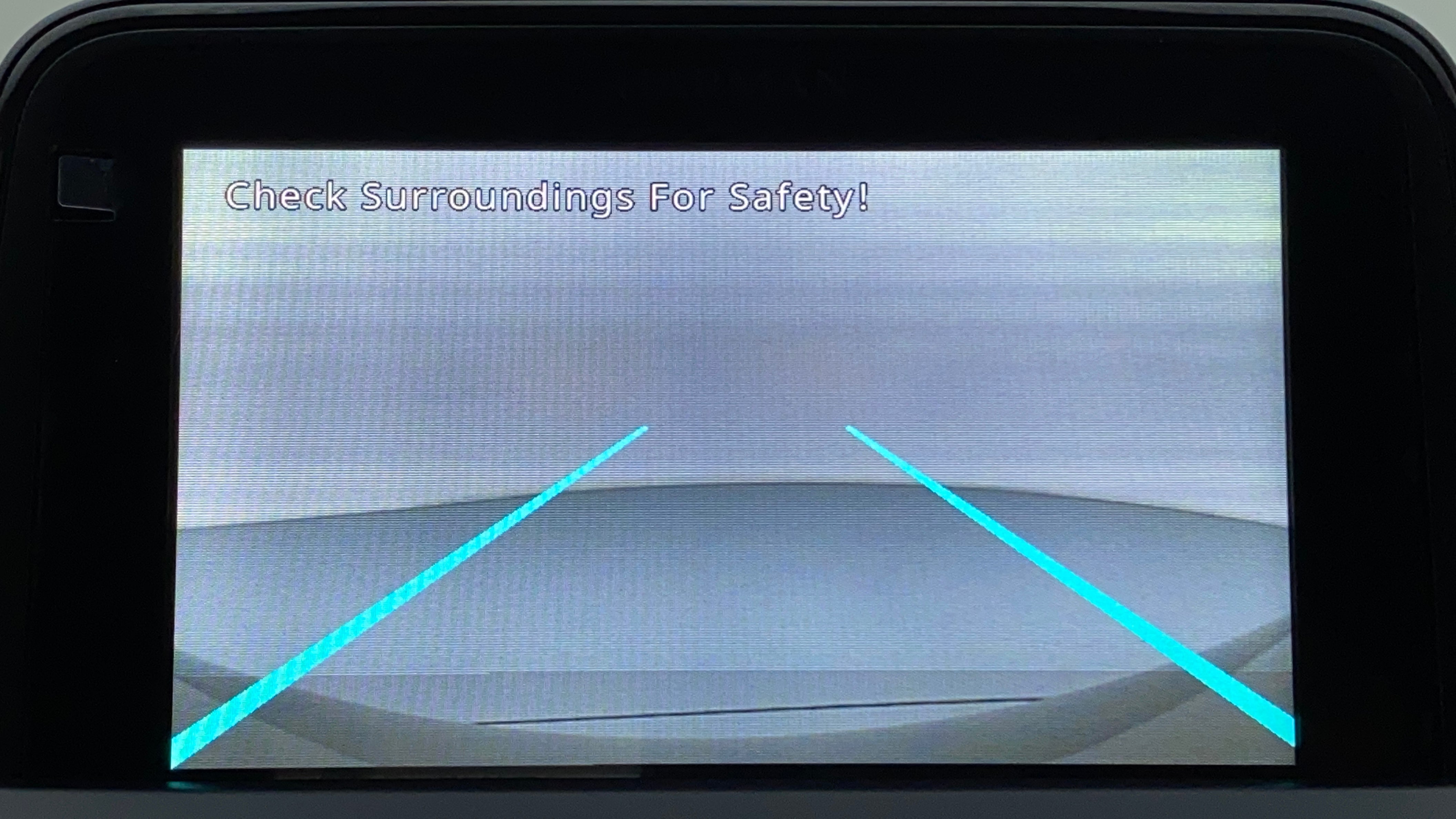 Reverse camera display of a Tata Nexon 2017-2023