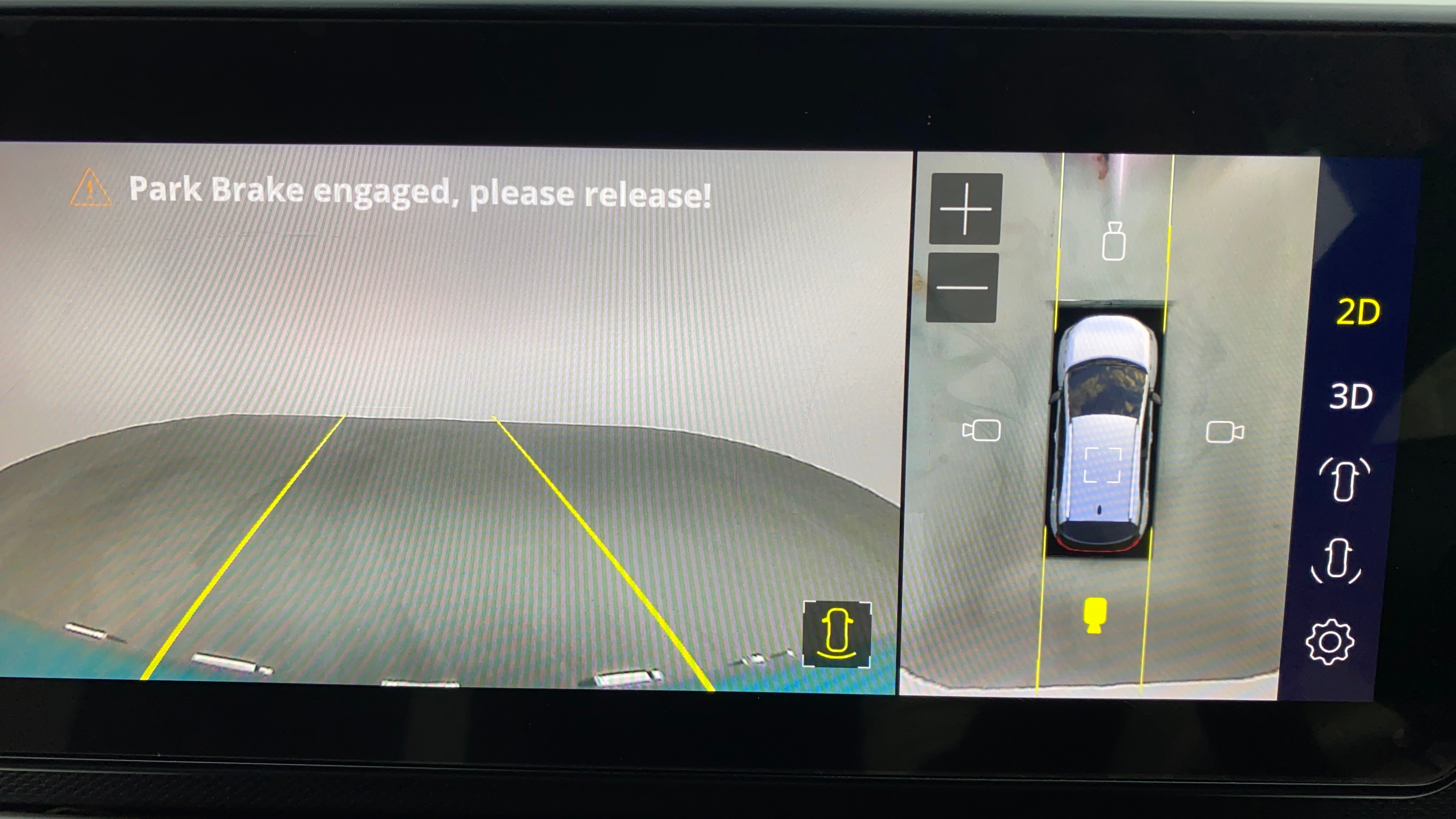 Reverse camera and parking display of a Tata Nexon 2017-2023