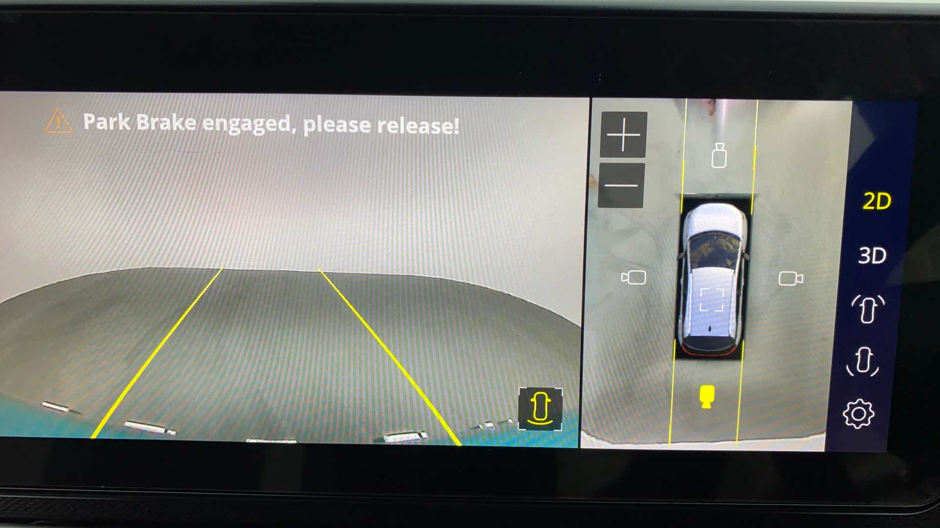 Reverse camera and parking display of a Tata Nexon 2017-2023