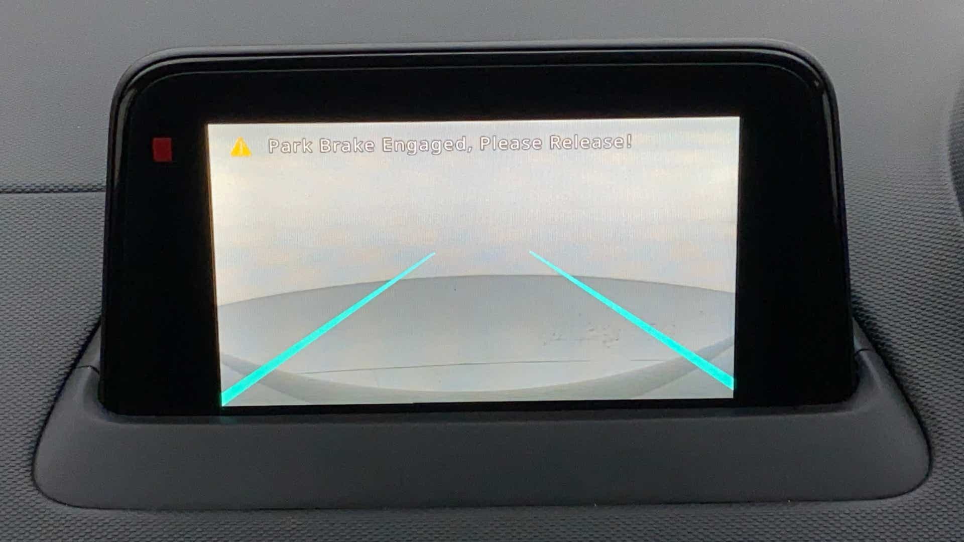 Reverse camera display of a Tata Nexon 2017-2023