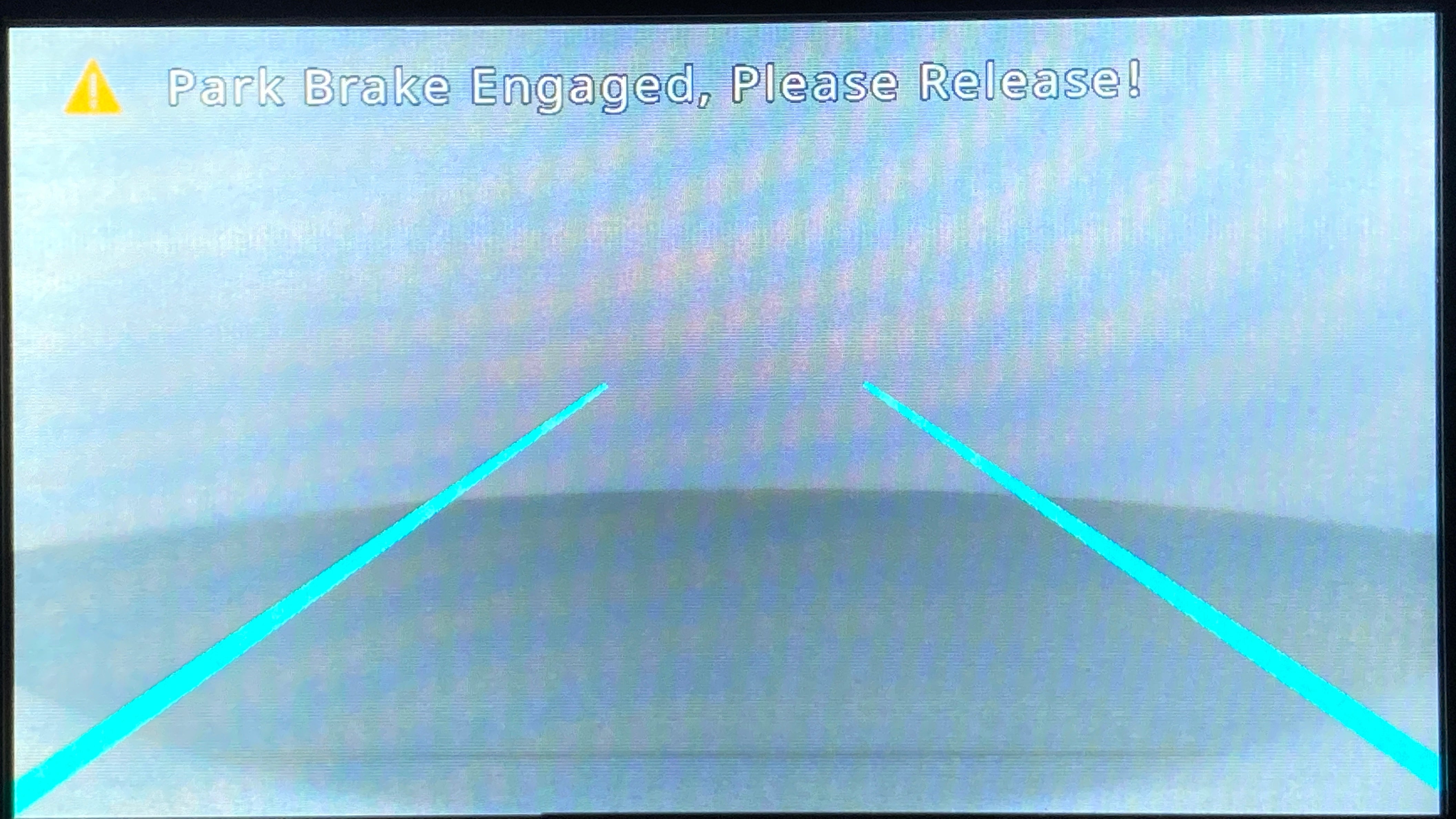 Reverse camera view of a Tata Nexon 2017-2023