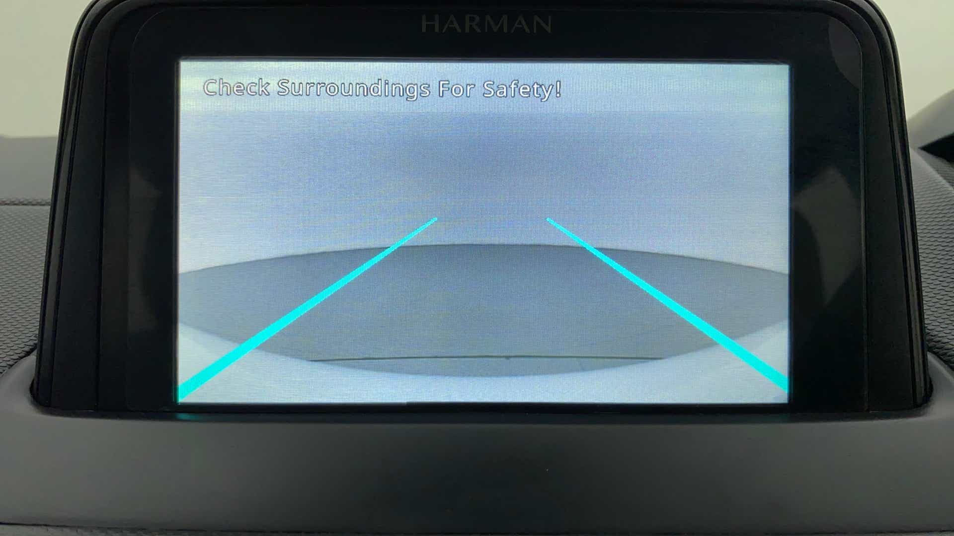 Reverse camera display of a Tata Nexon 2017-2023