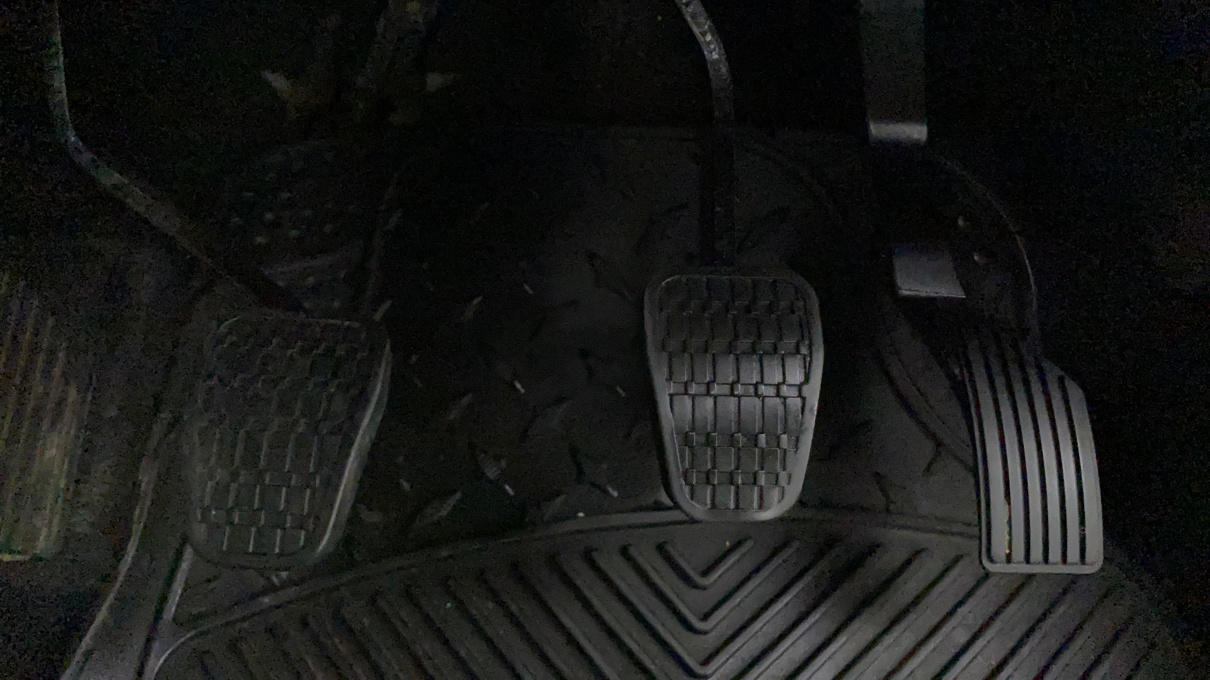 Foot pedals area of a Tata Nexon 2017-2023