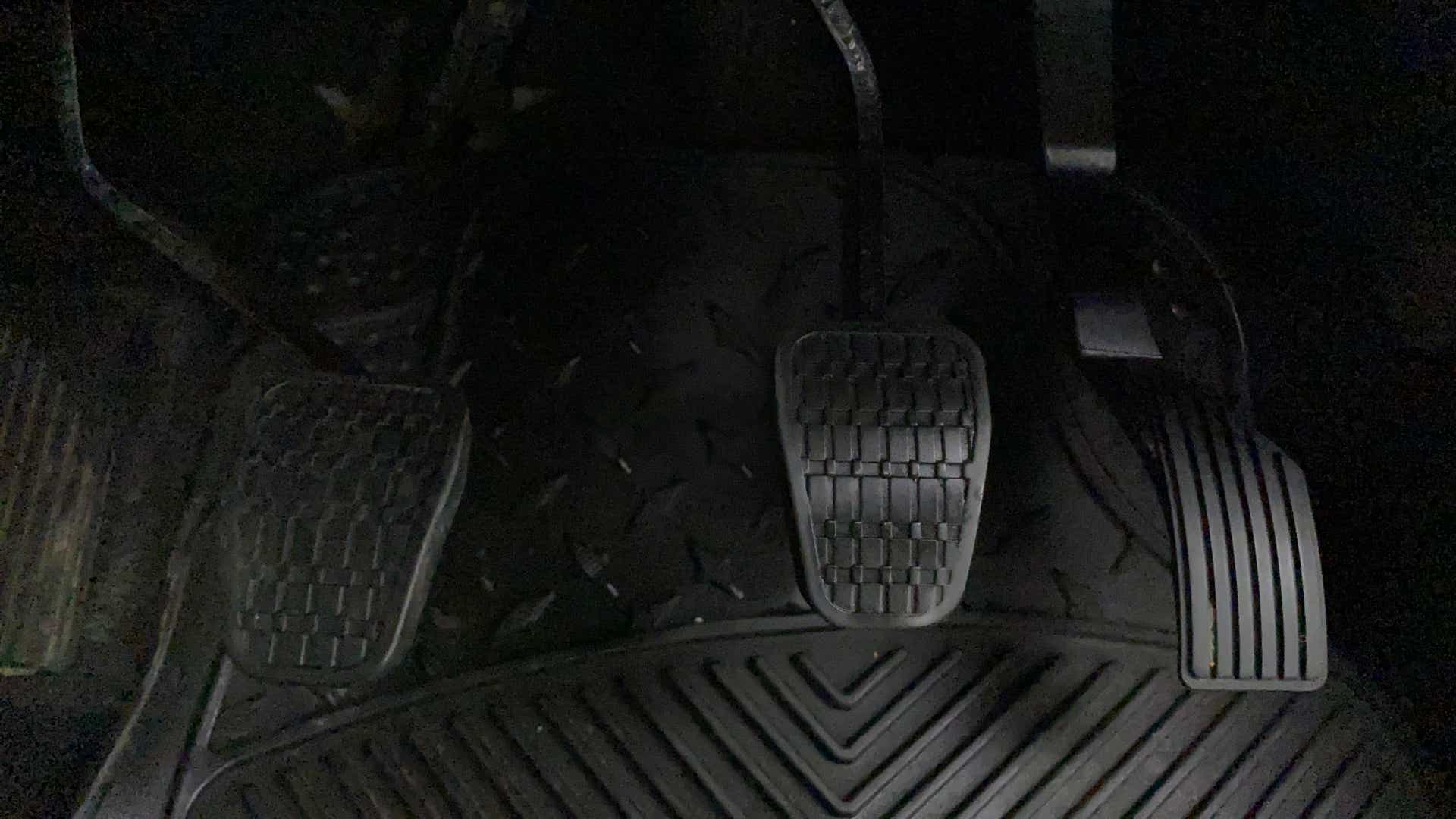 Foot pedals area of a Tata Nexon 2017-2023