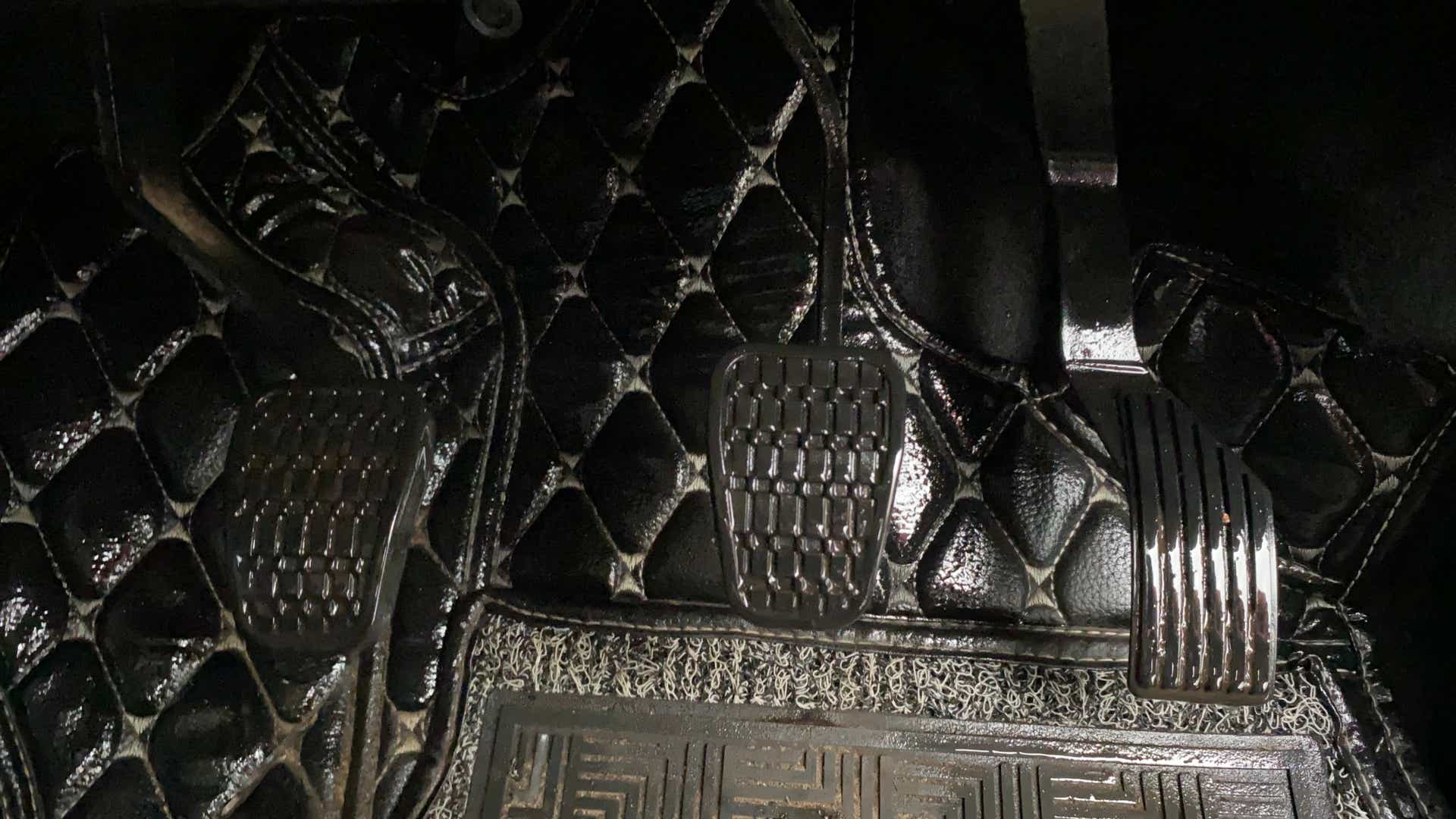 Foot pedals area of a Tata Nexon