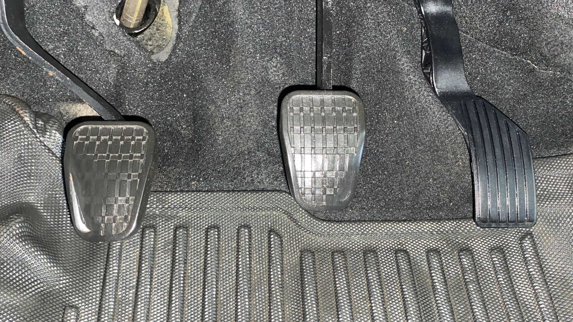 Footwell view showing pedals of a Tata Nexon 2017-2023