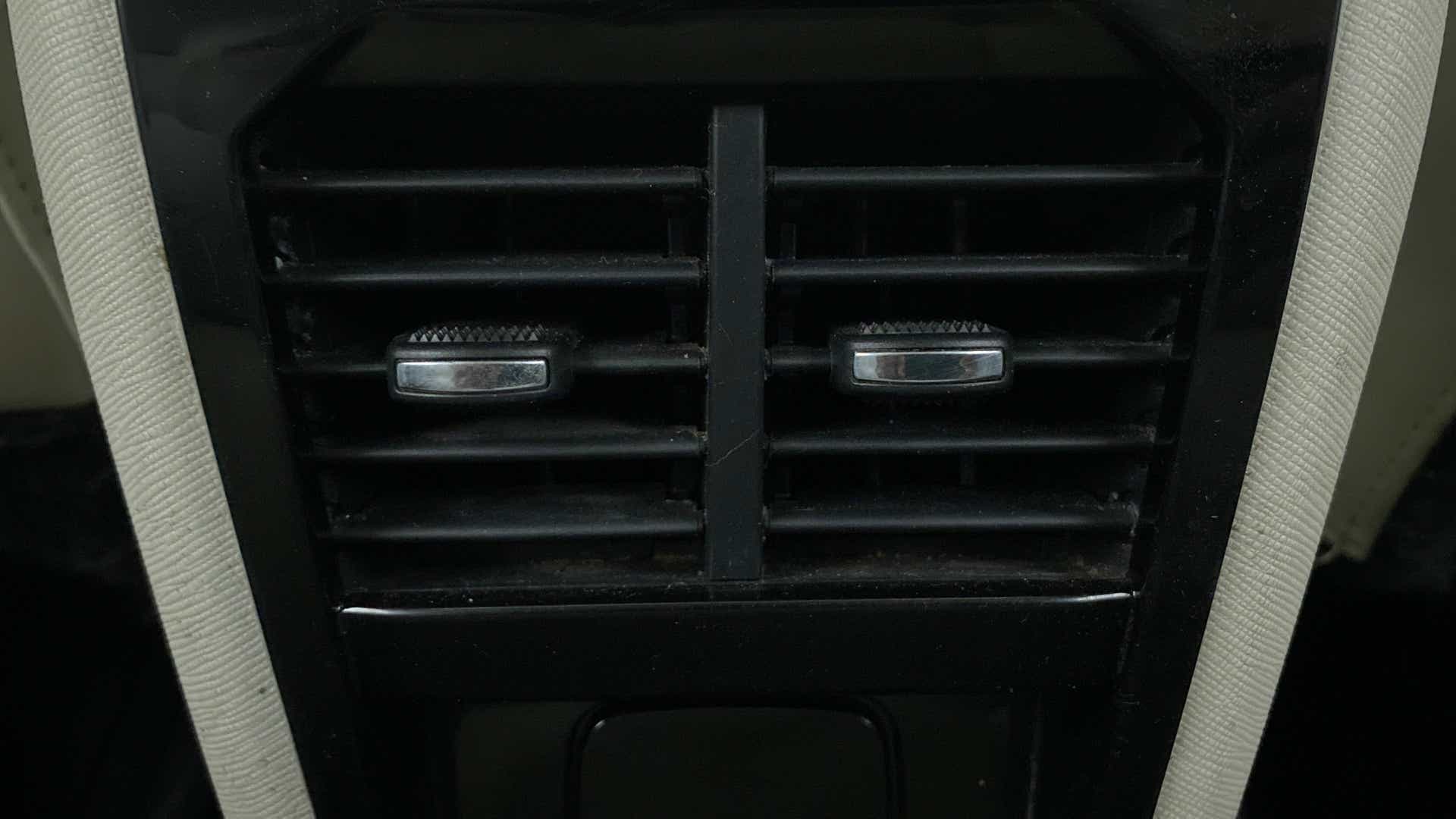 Close-up of air conditioning vents of a Tata Nexon 2017-2023