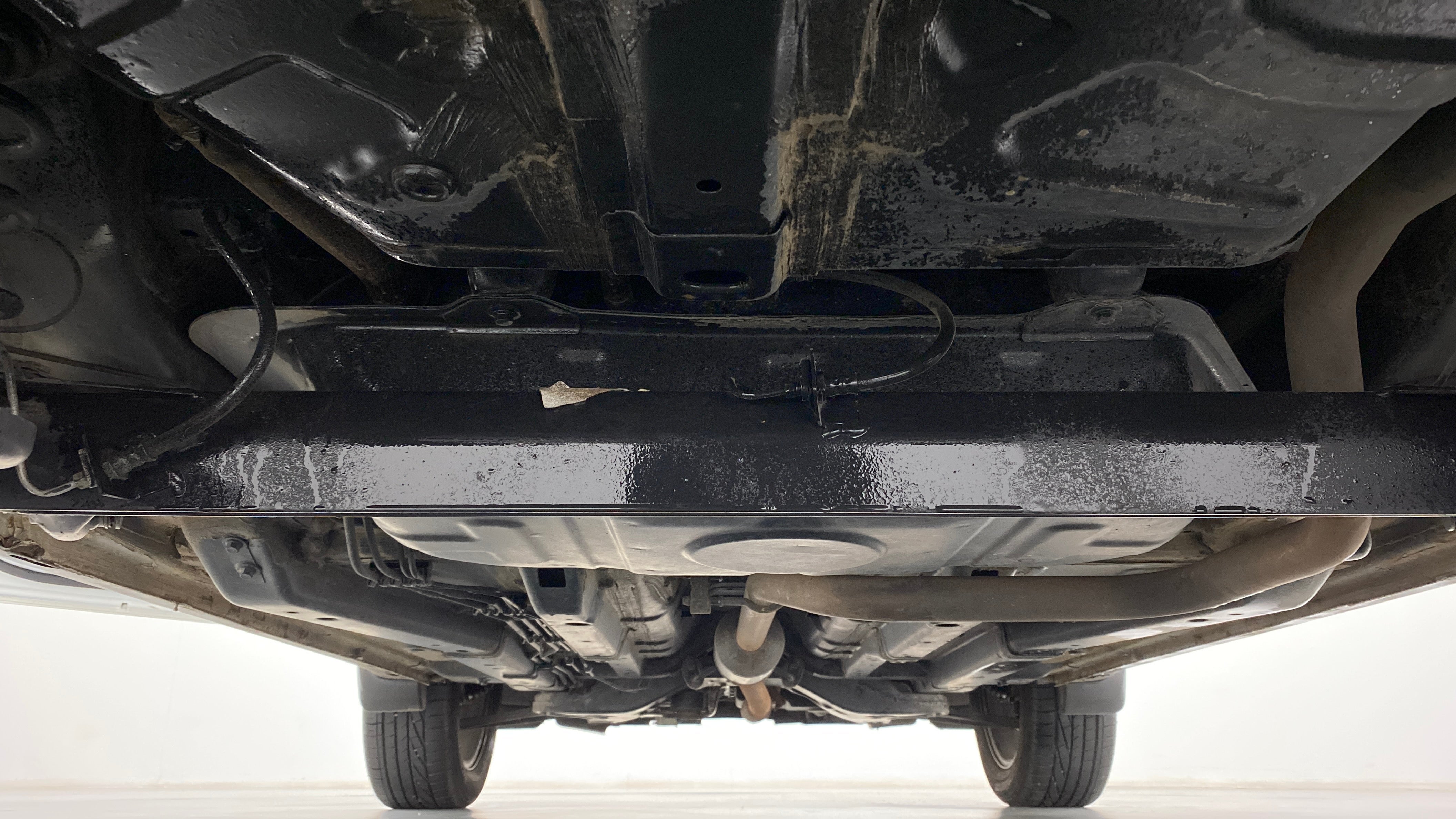 Underside view of a Tata Nexon 2017-2023