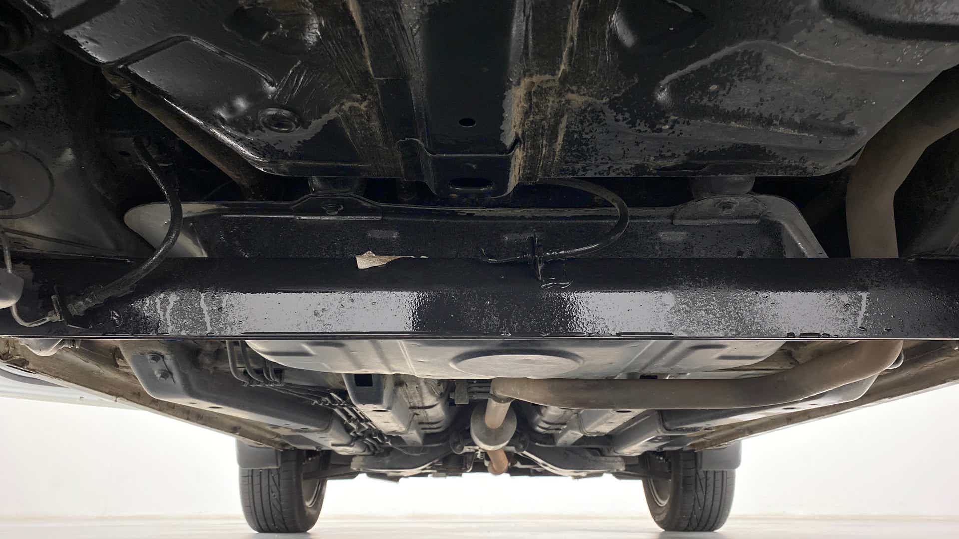 Underside view of a Tata Nexon 2017-2023