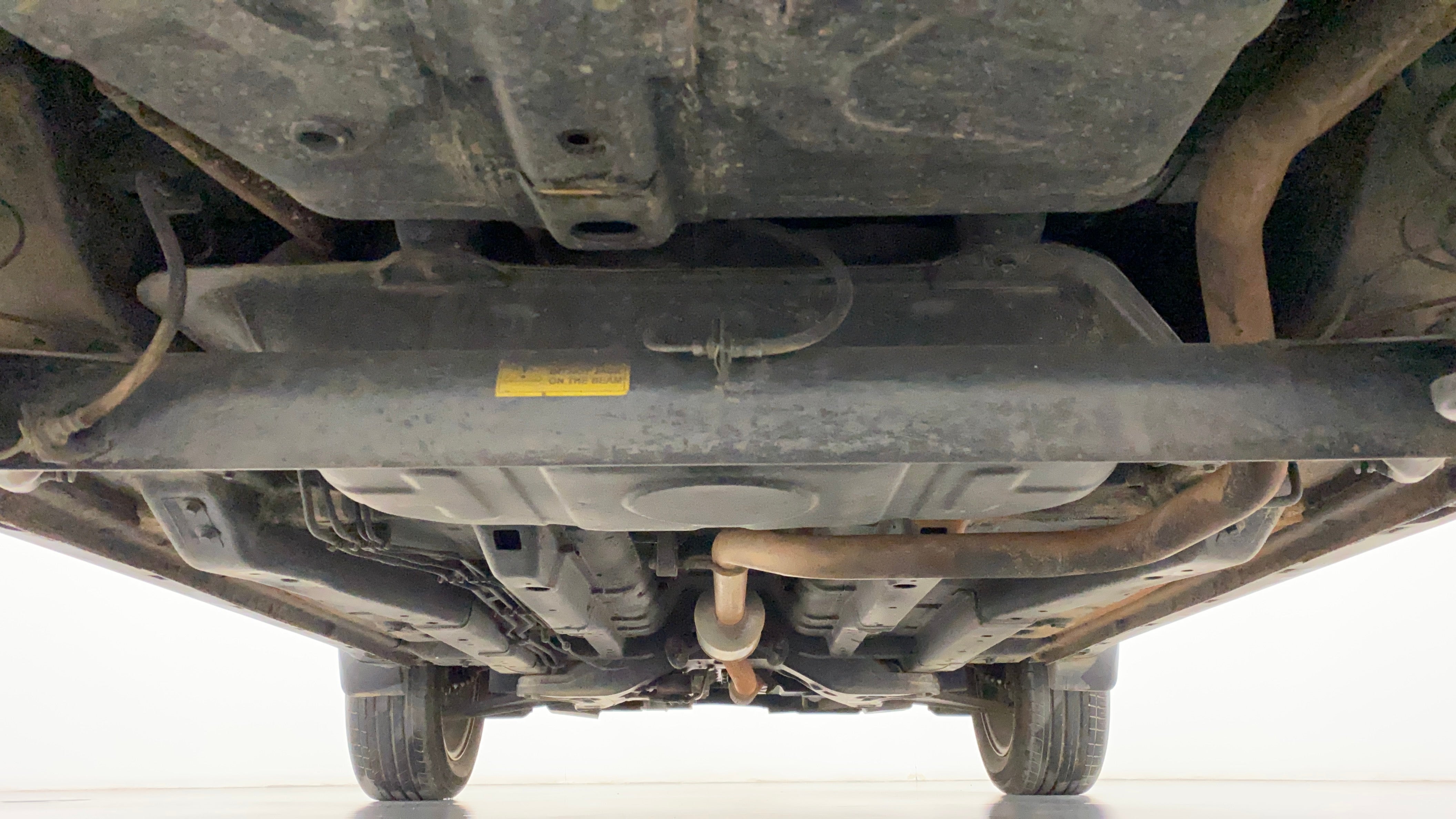 Undercarriage view of a Tata Nexon 2017-2023