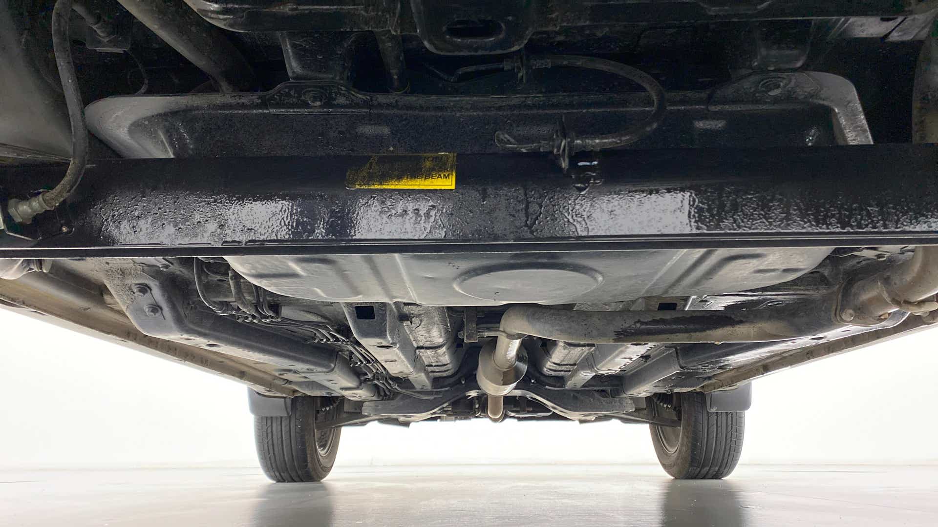 Undercarriage view of a Tata Nexon 2017-2023