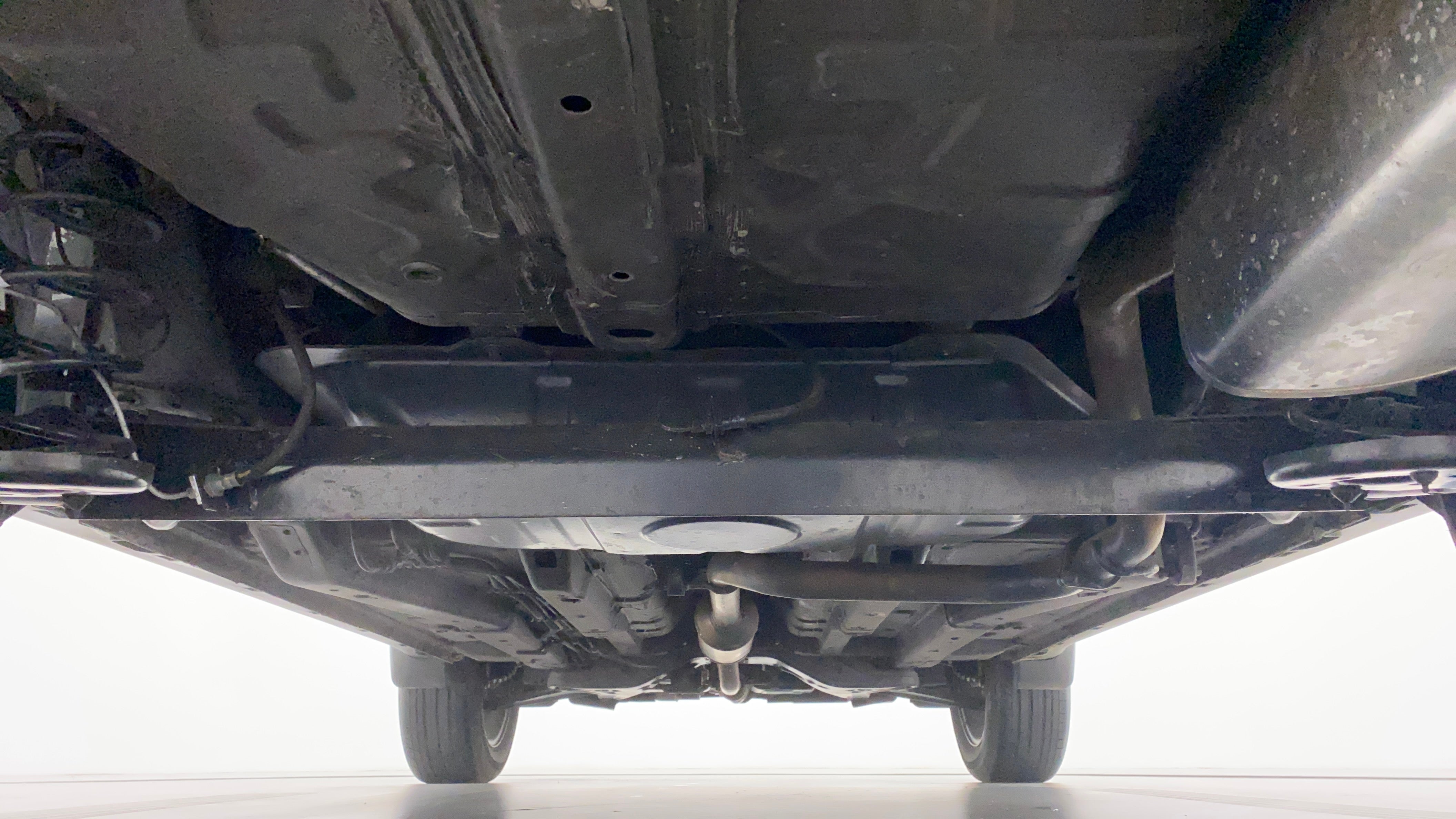Undercarriage view of a Tata Nexon 2017-2023