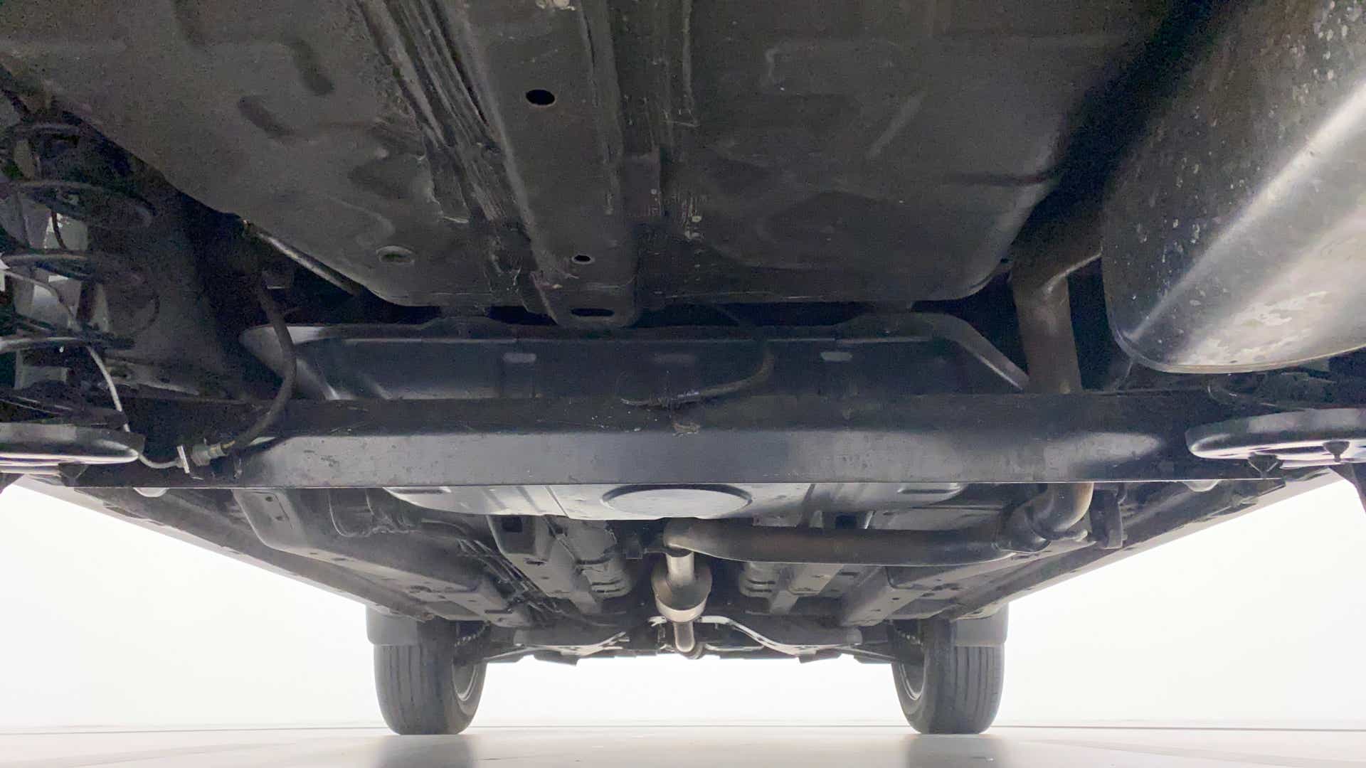 Undercarriage view of a Tata Nexon 2017-2023