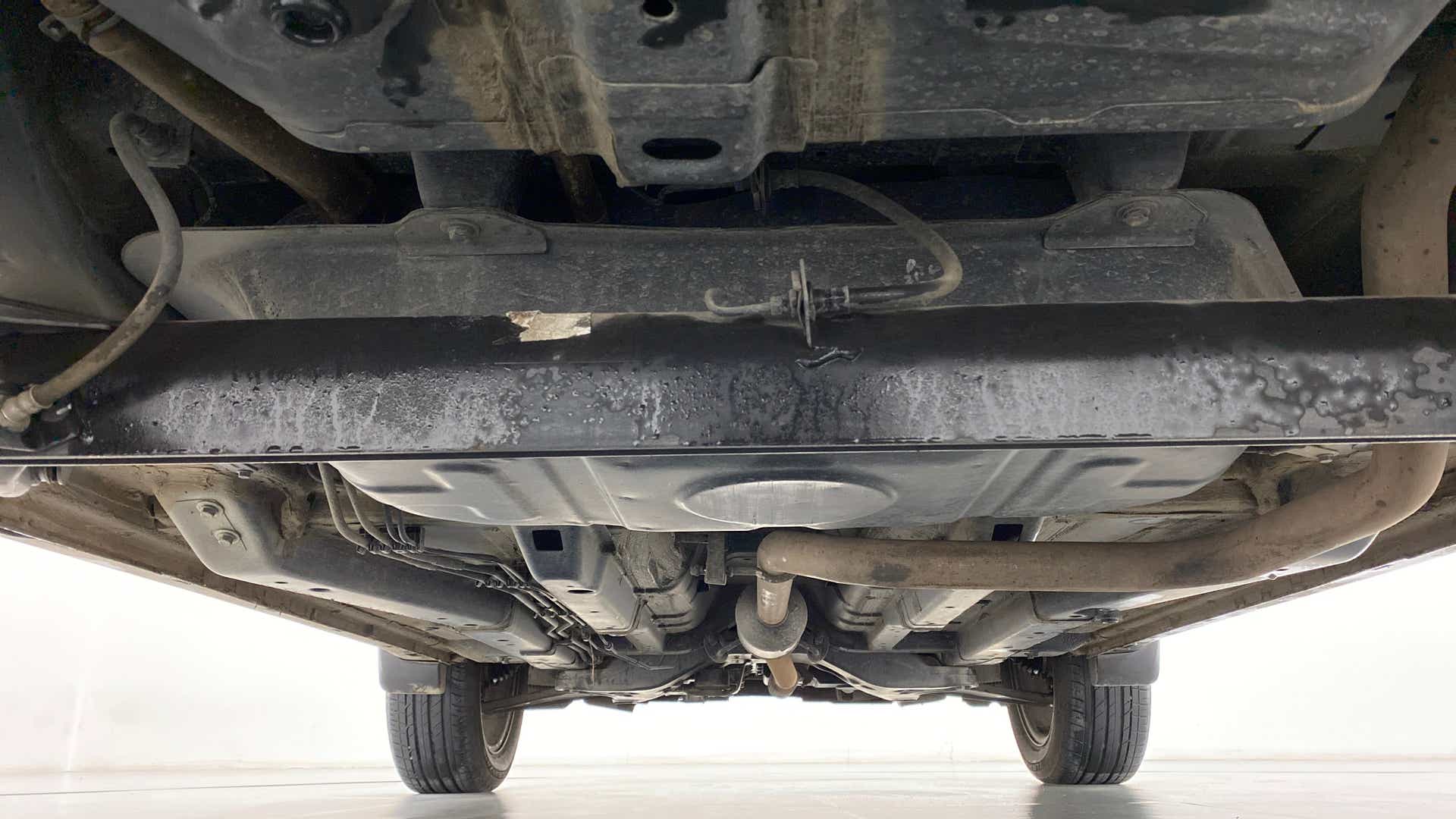 Undercarriage view of a Tata Nexon 2017-2023