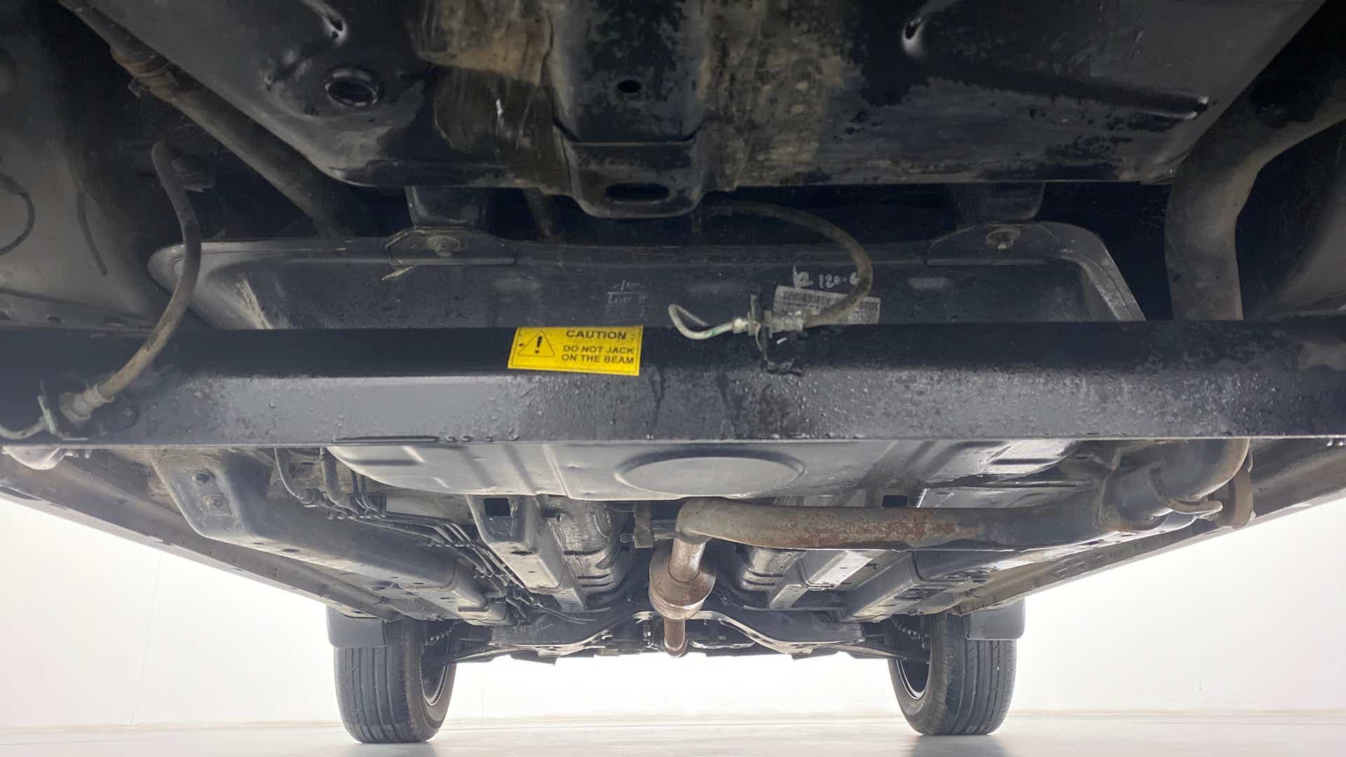 Undercarriage view of a Tata Nexon 2017-2023