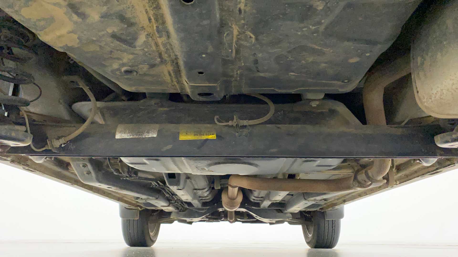 Underside view of a Tata Nexon 2017-2023
