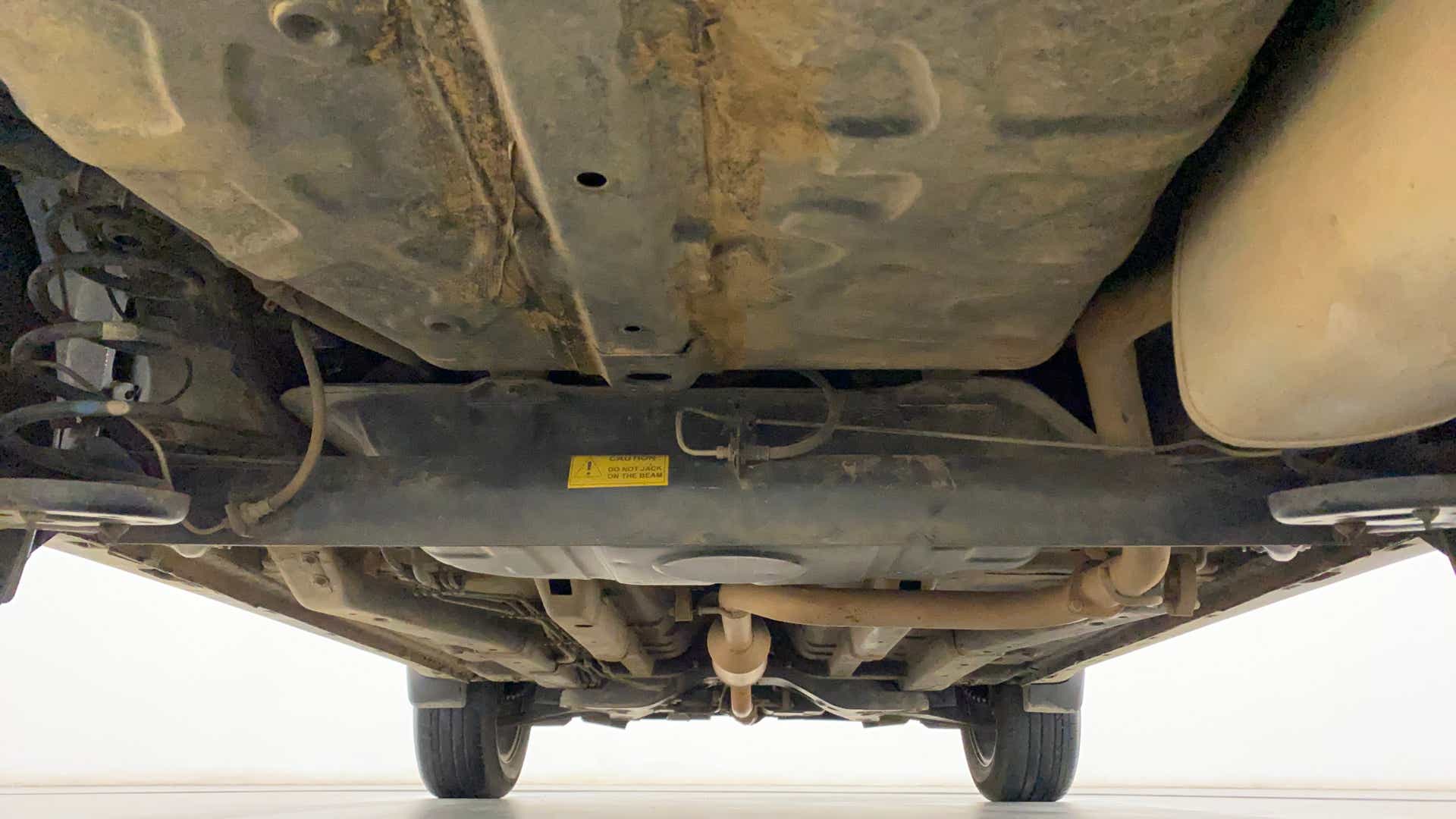 Undercarriage view of a Tata Nexon 2017-2023