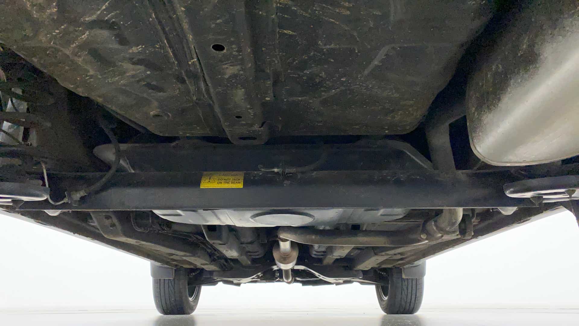 Undercarriage view of a Tata Nexon 2017-2023
