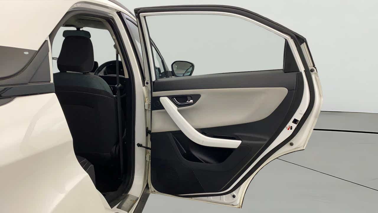 Rear door open view of a Tata Nexon