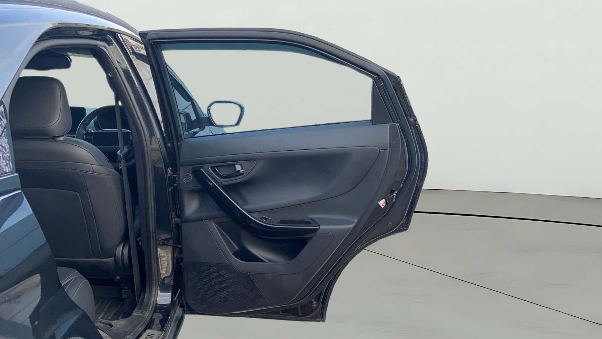 Rear door interior view of a Tata Nexon