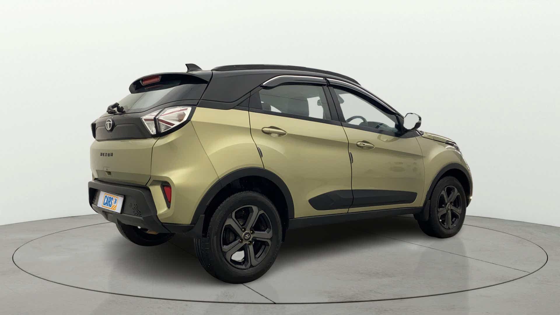 Rear three-quarter view of a Tata Nexon 2017-2023