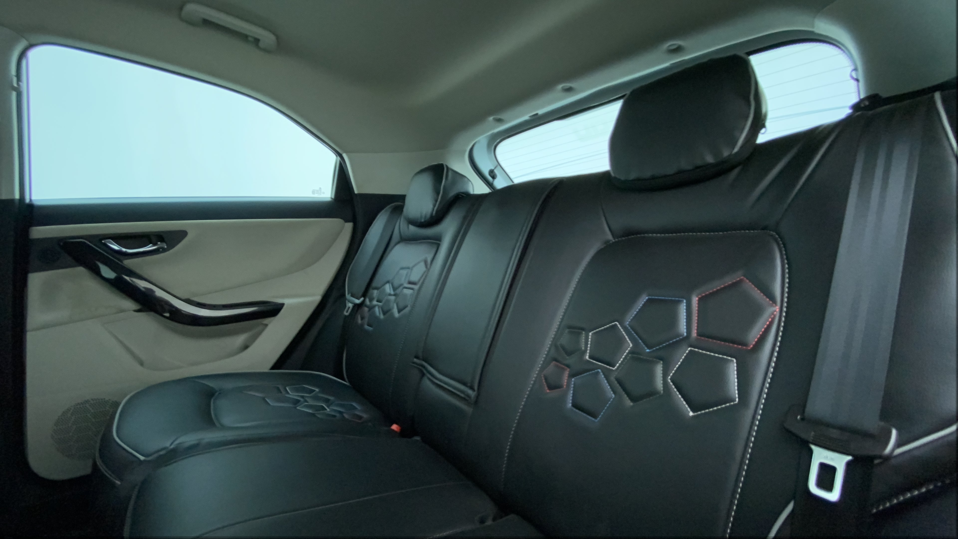 Rear seat view of a Tata Nexon 2017-2023