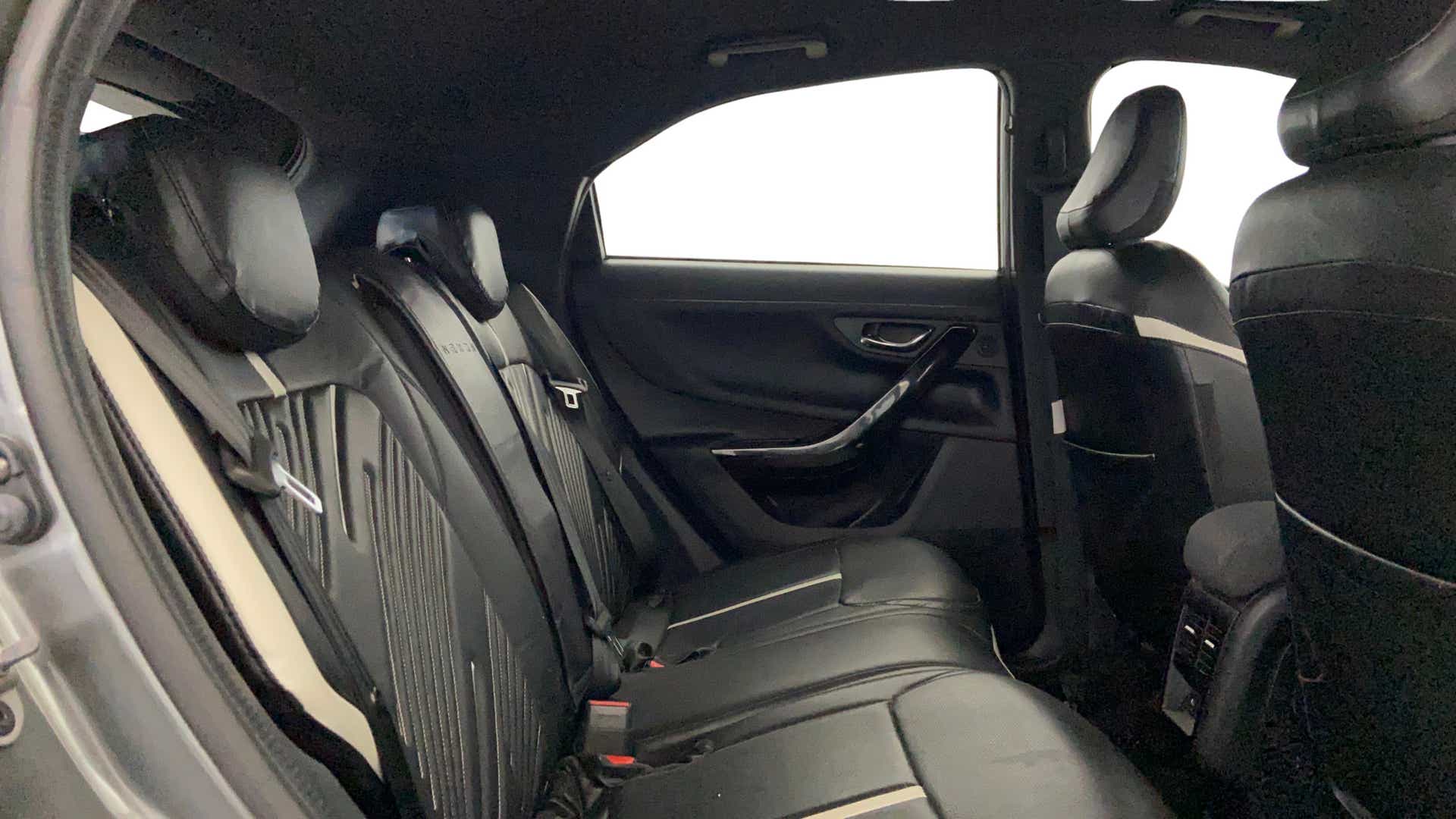 Rear seat interior of a Tata Nexon 2017-2023