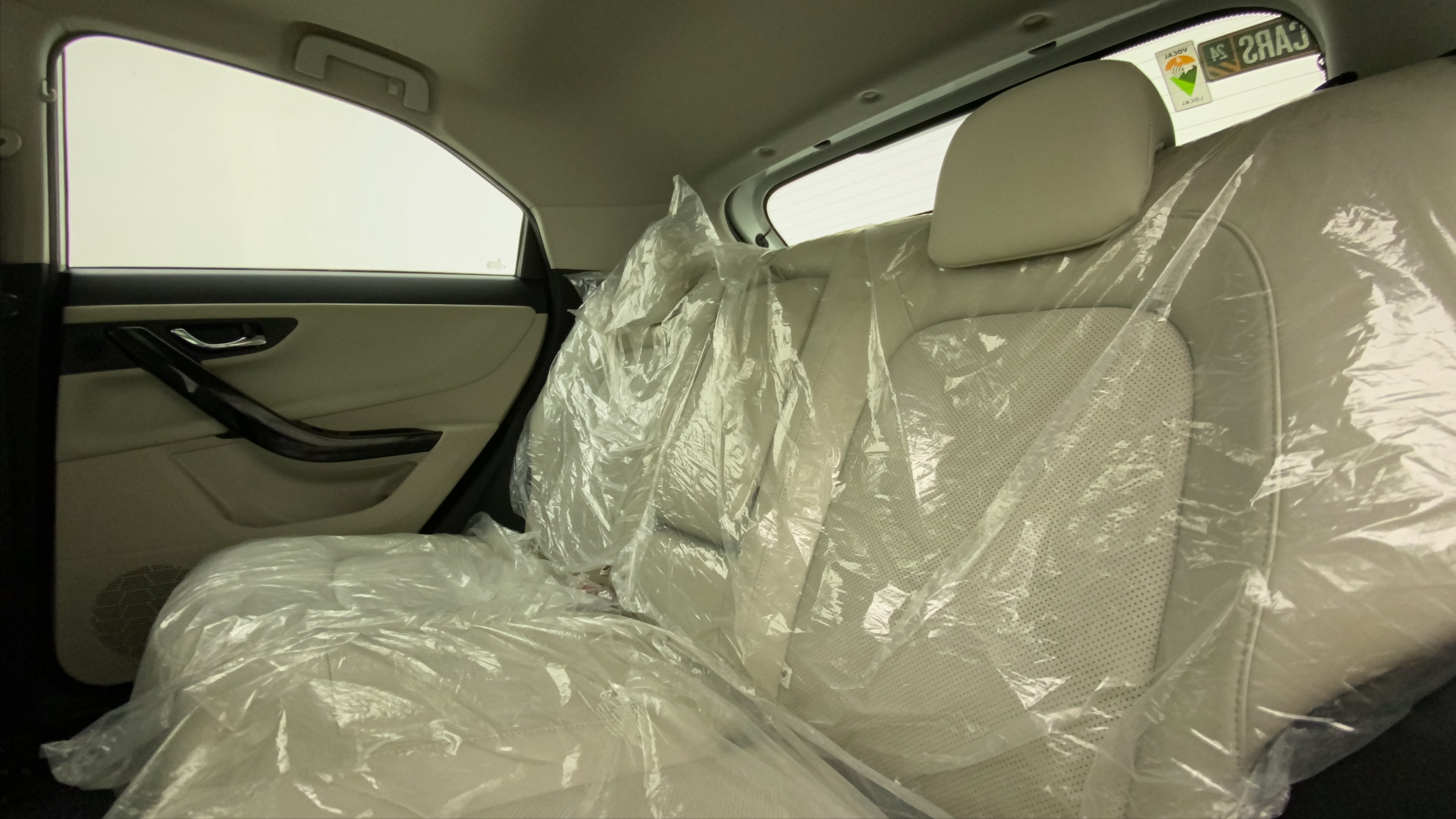 Rear seat interior of a Tata Nexon 2017-2023