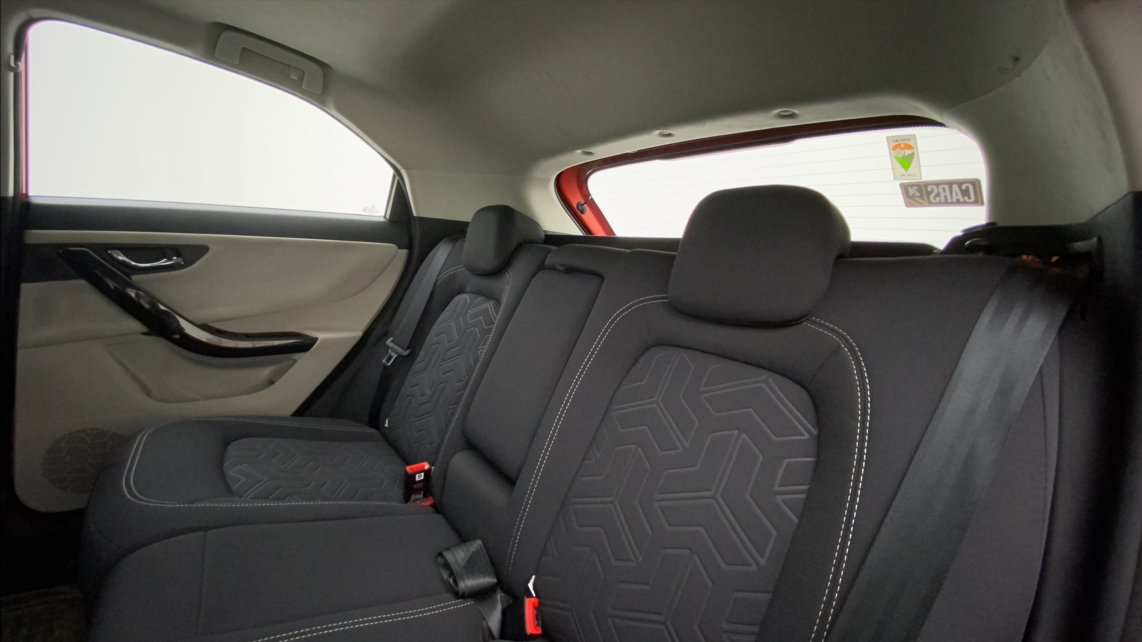 Rear seat view of a Tata Nexon 2017-2023