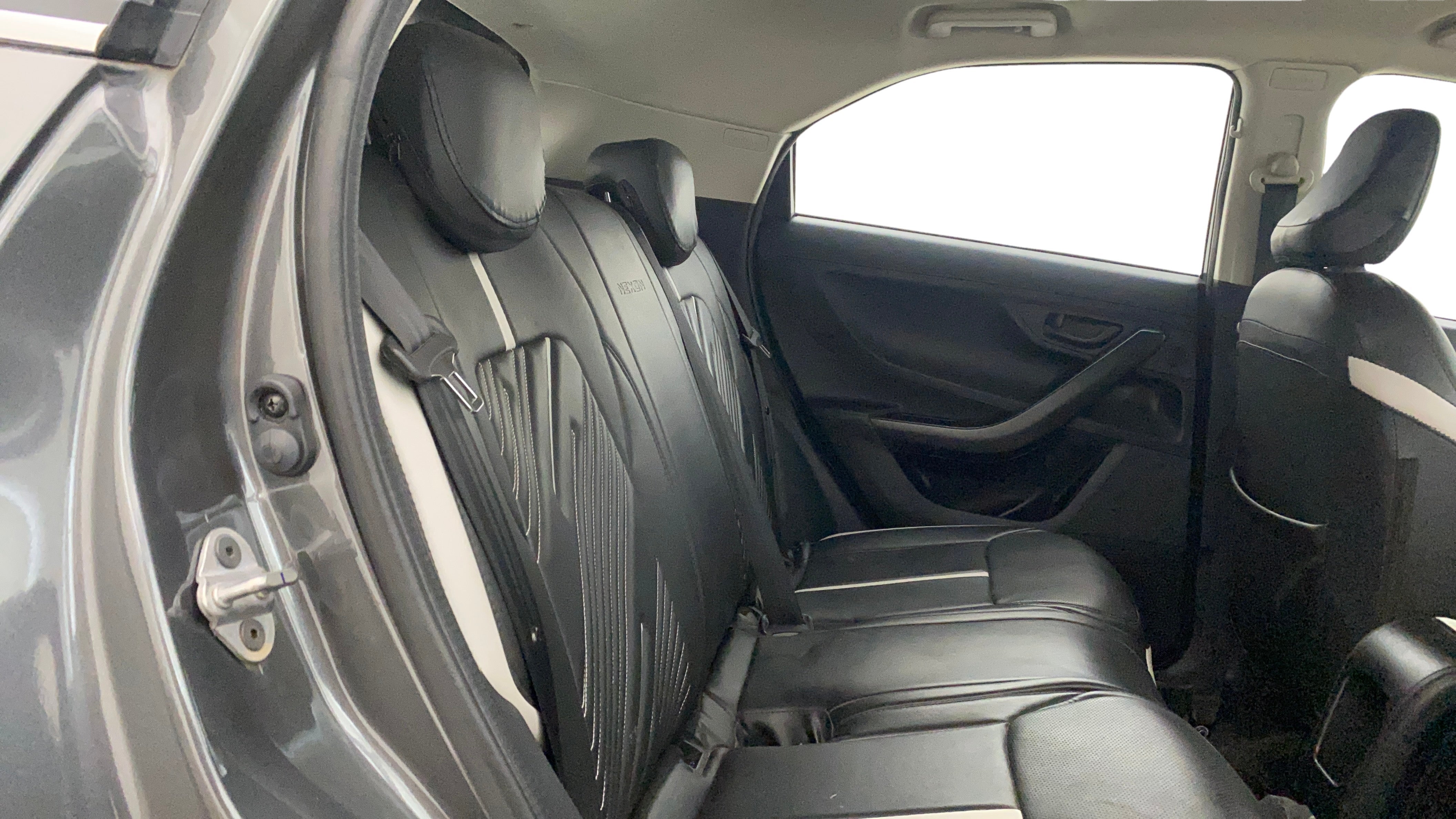 Rear seat view of a Tata Nexon