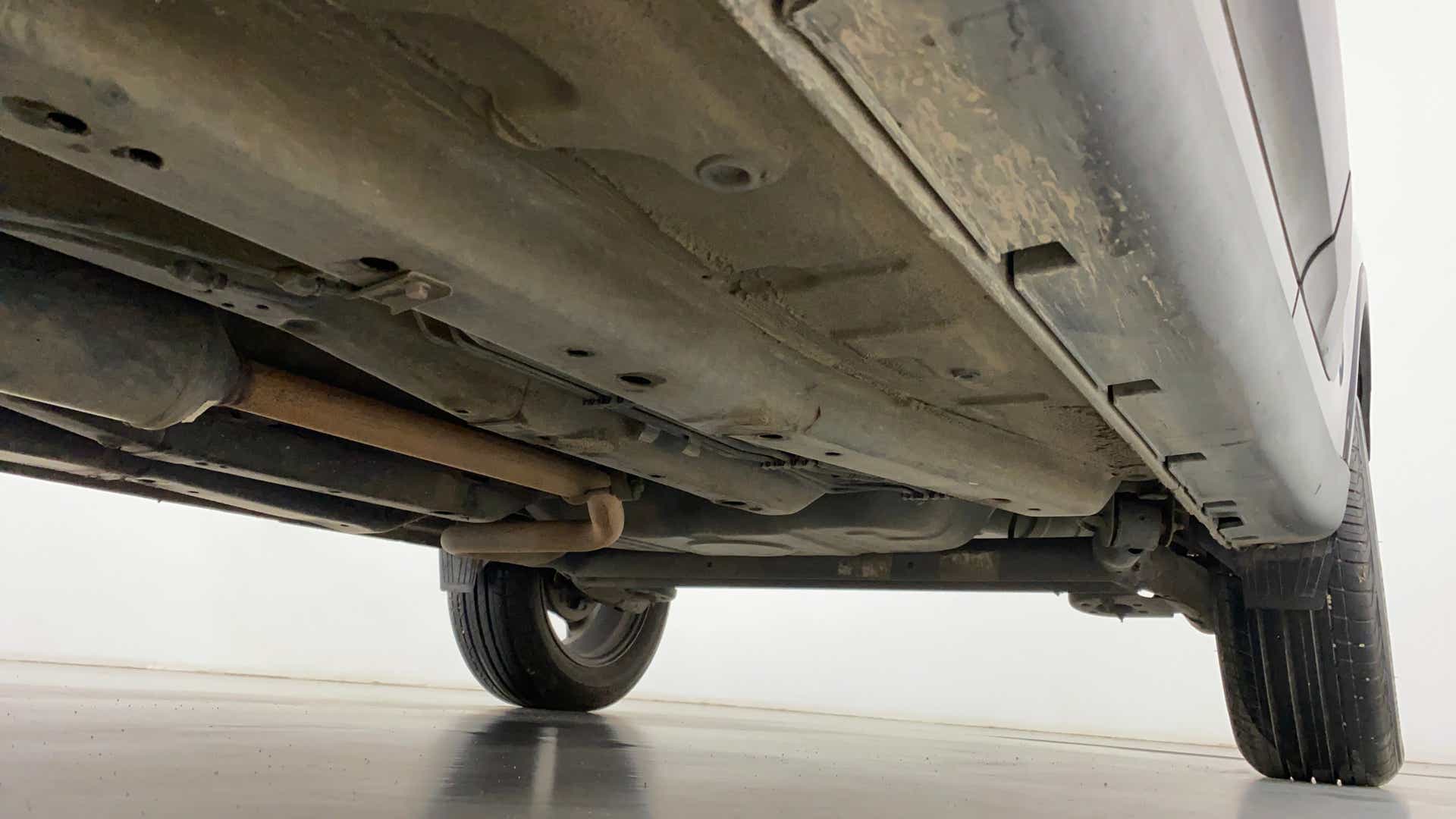 Underside view of a Tata Nexon 2017-2023
