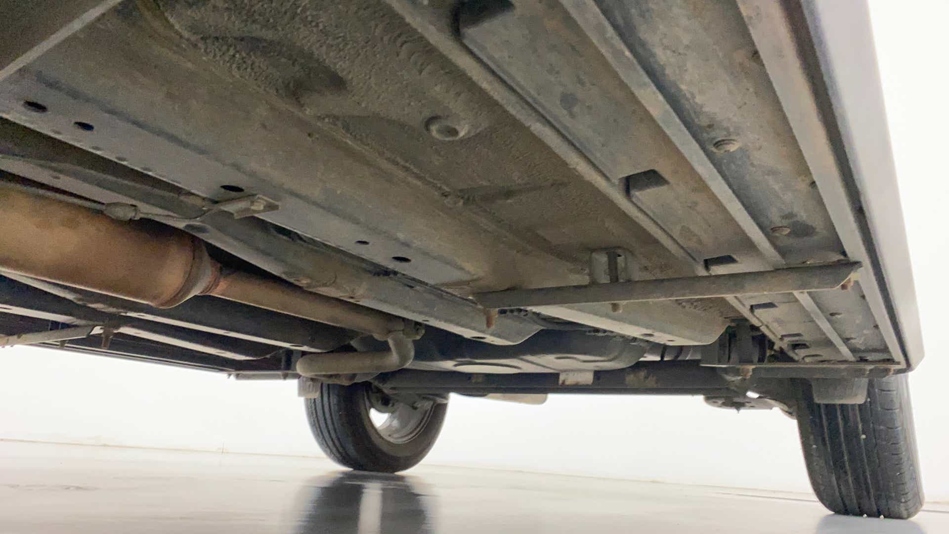 Undercarriage view of a Tata Nexon 2017-2023