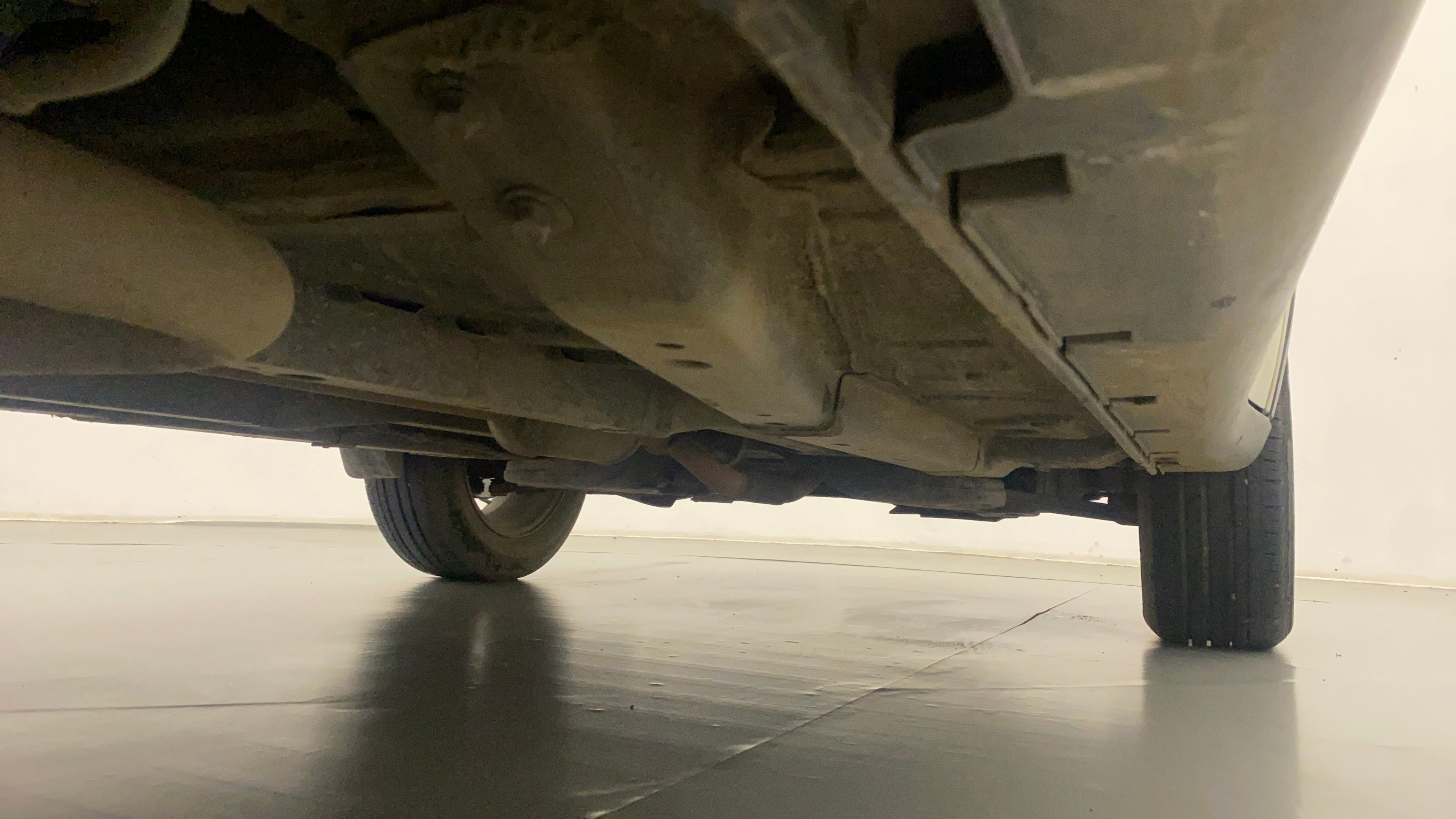 Underside view of a Tata Nexon 2017-2023