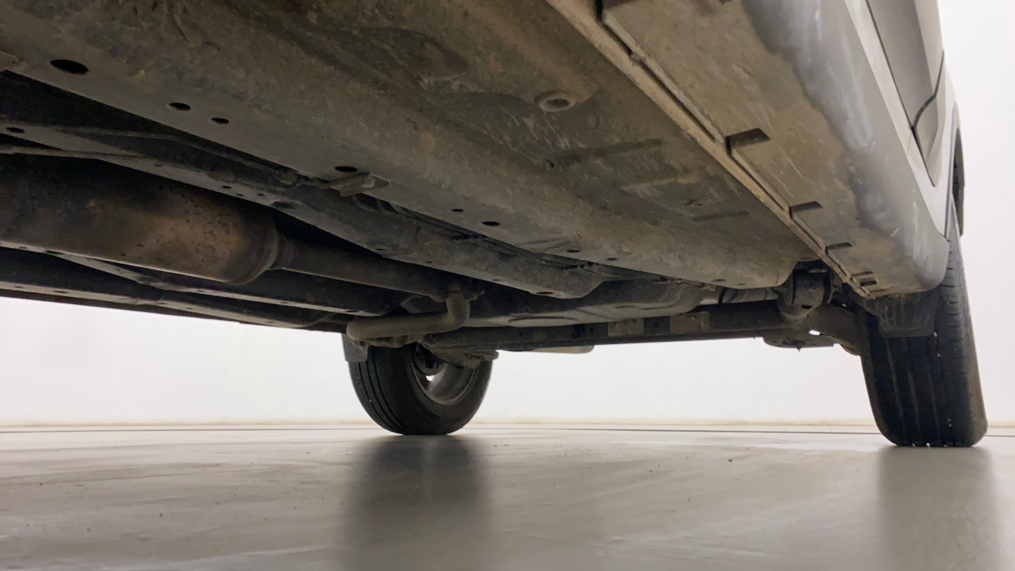 Underside view of a Tata Nexon 2017-2023