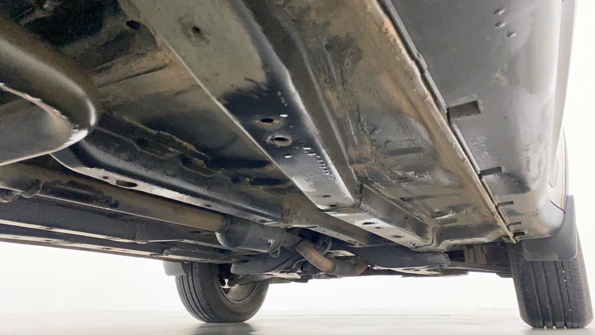 Undercarriage view of a Tata Nexon 2017-2023