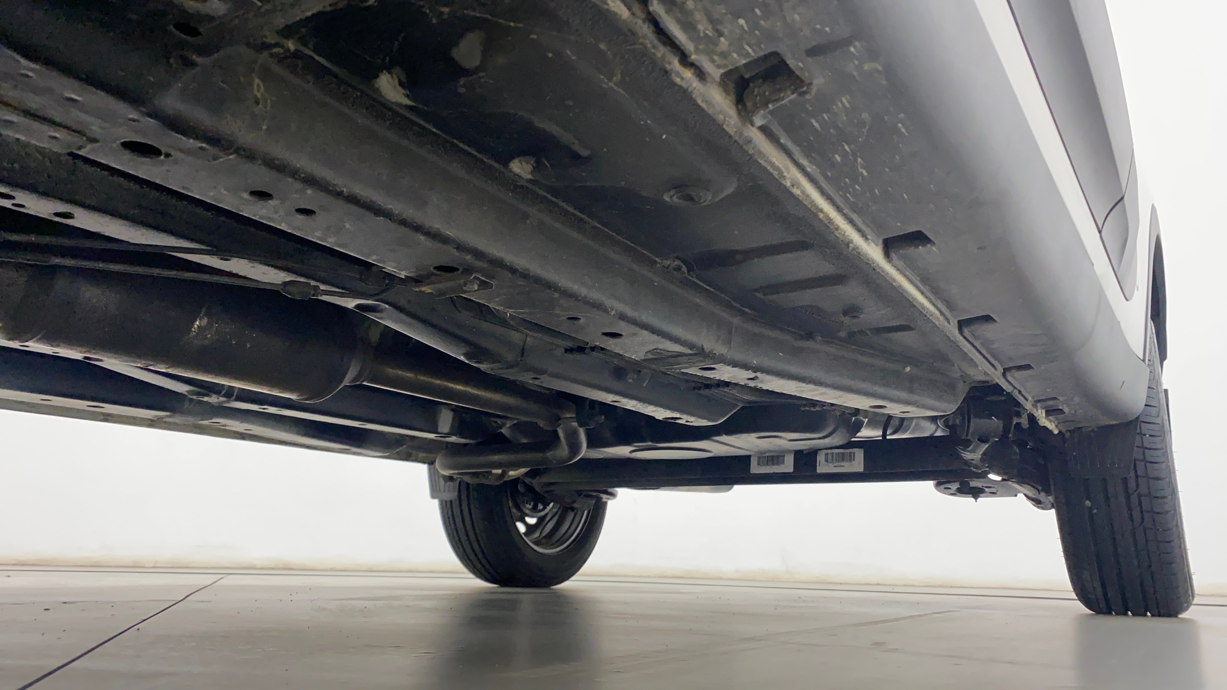 Undercarriage view of a Tata Nexon 2017-2023