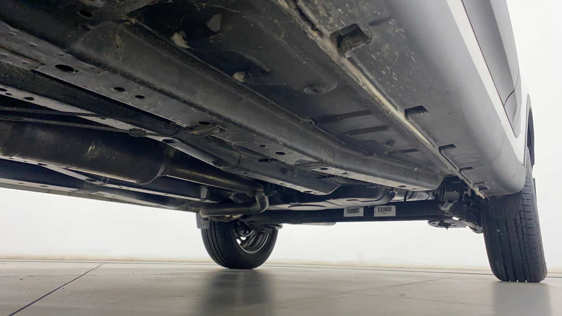 Undercarriage view of a Tata Nexon 2017-2023