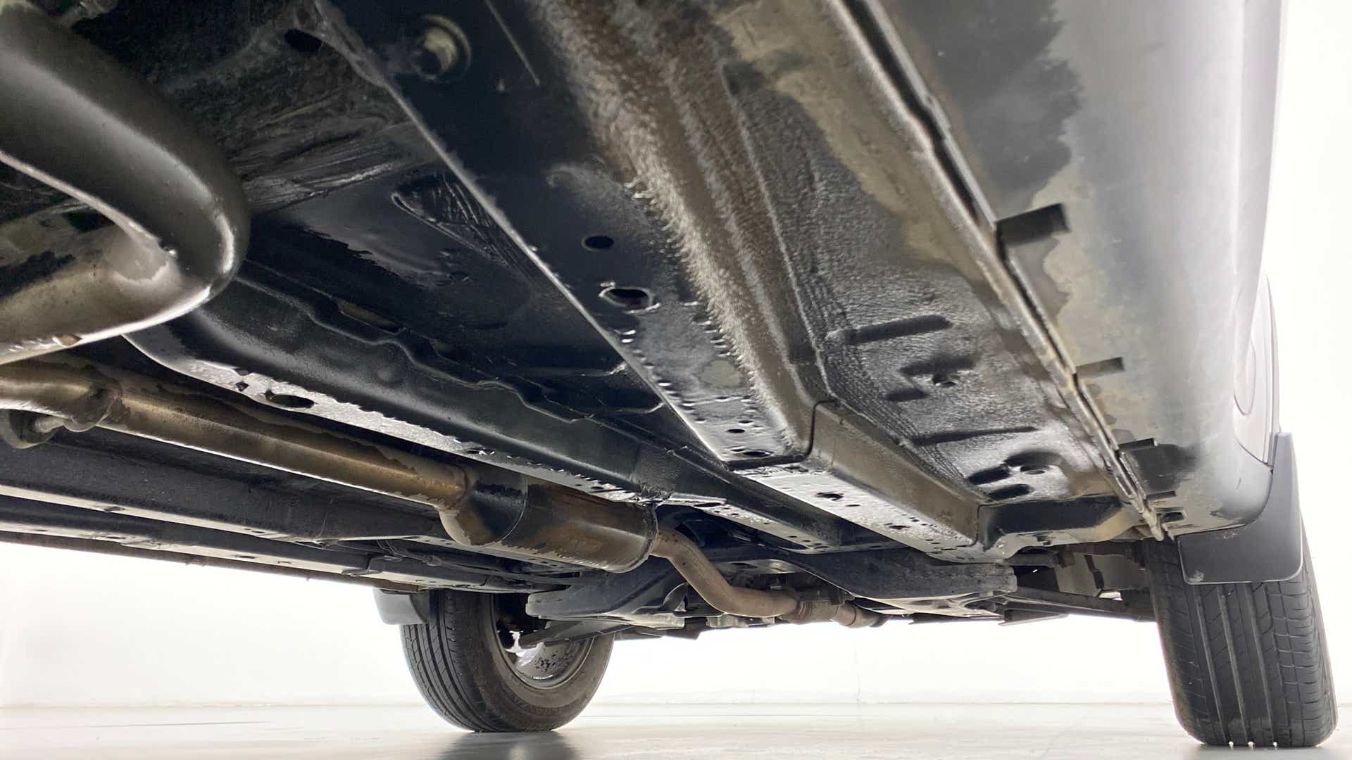 Undercarriage view of a Tata Nexon 2017-2023