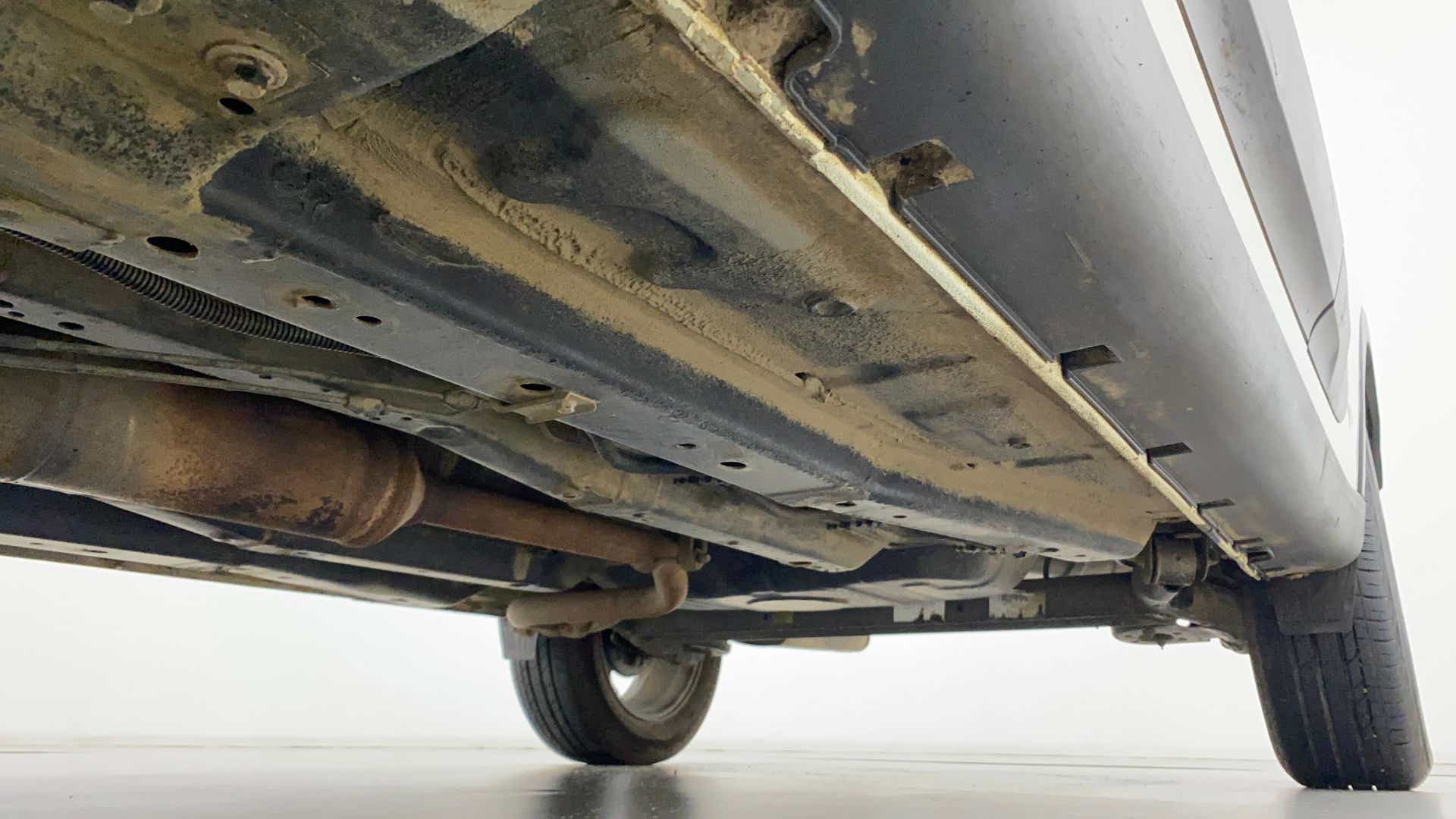Undercarriage view of a Tata Nexon 2017-2023