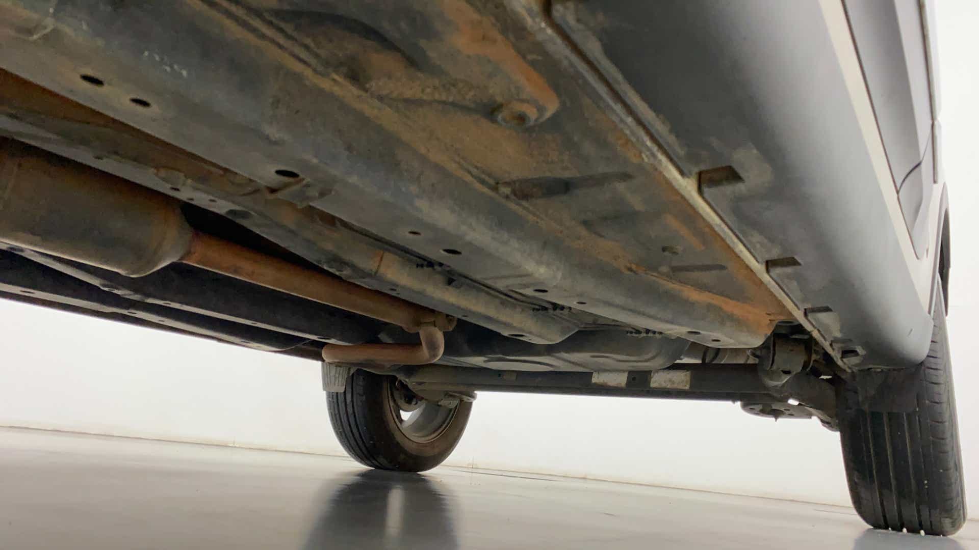 Undercarriage view of a Tata Nexon 2017-2023