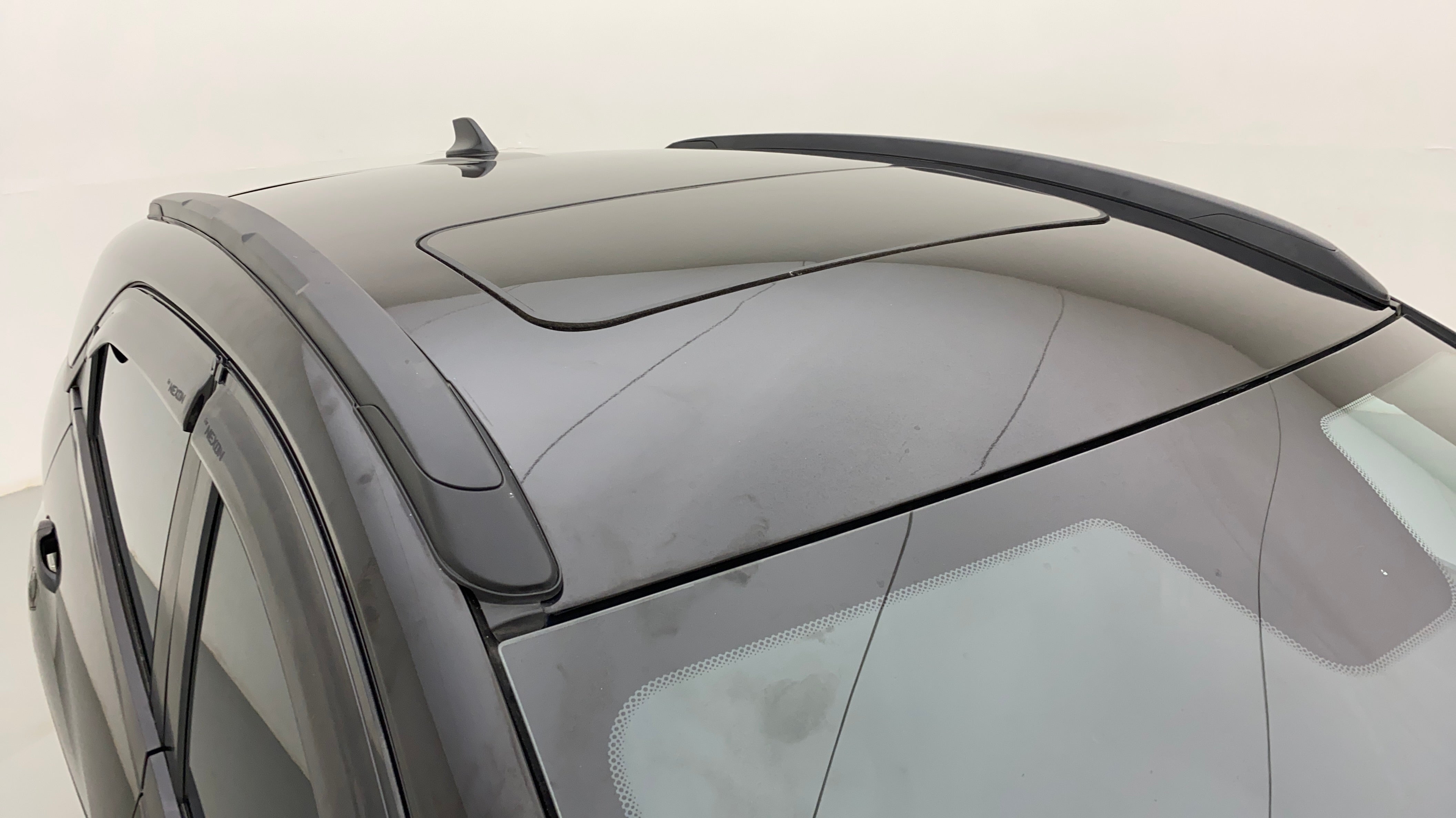 Sunroof and roof rails of a Tata Nexon 2017-2023