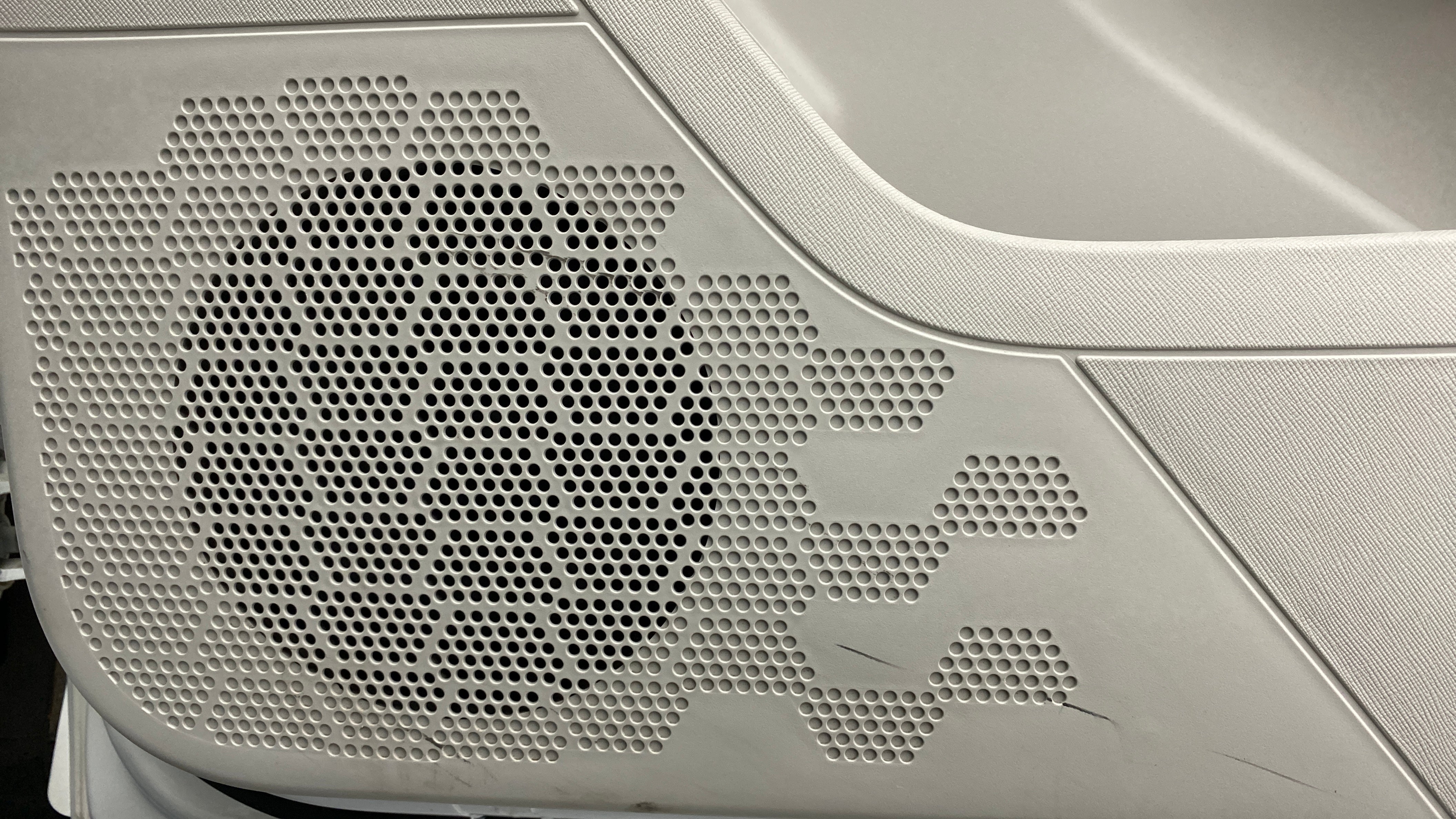 Close-up of a speaker grille in a Tata Nexon 2017-2023