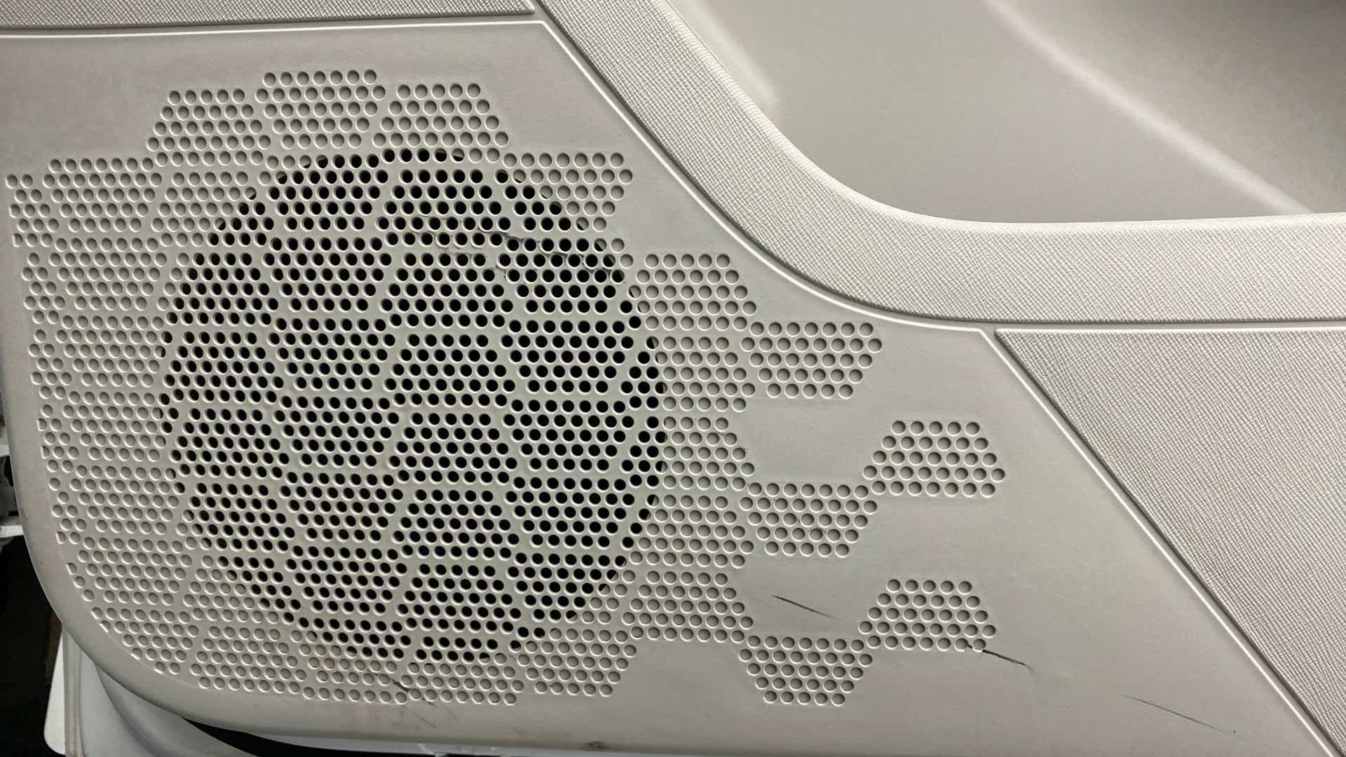 Close-up of a speaker grille in a Tata Nexon 2017-2023