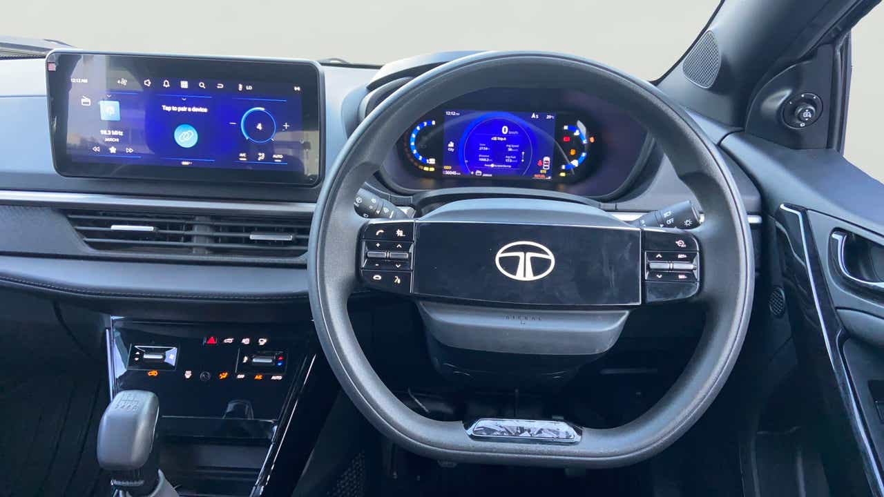 Interior dashboard view of a Tata Nexon