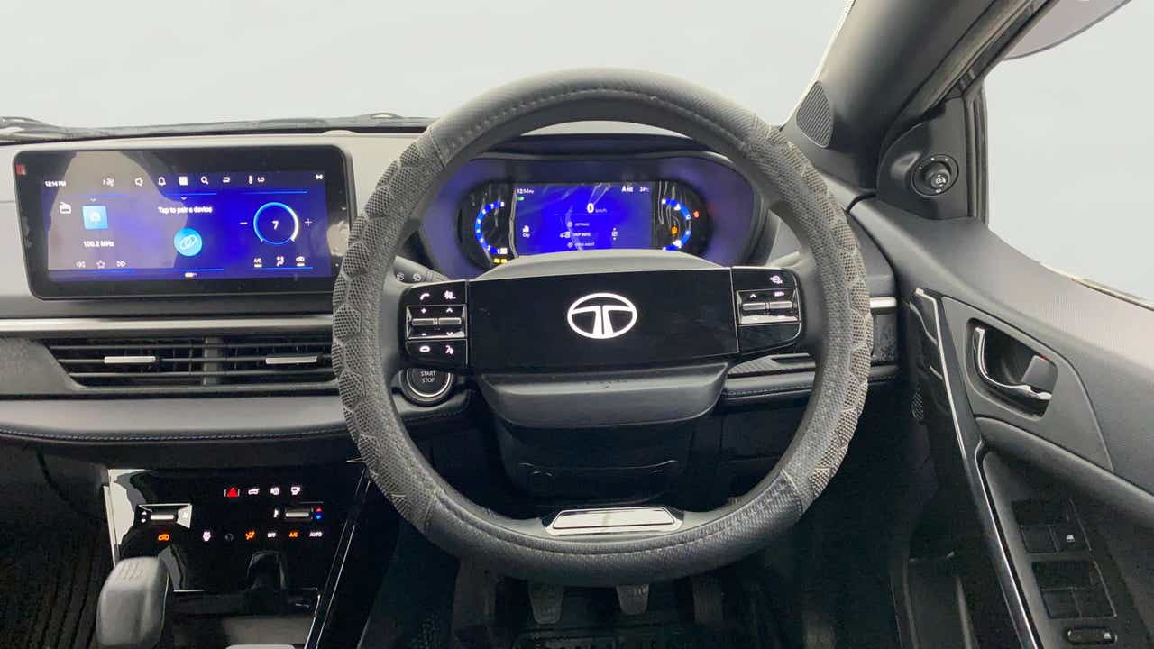 Interior dashboard view of a Tata Nexon