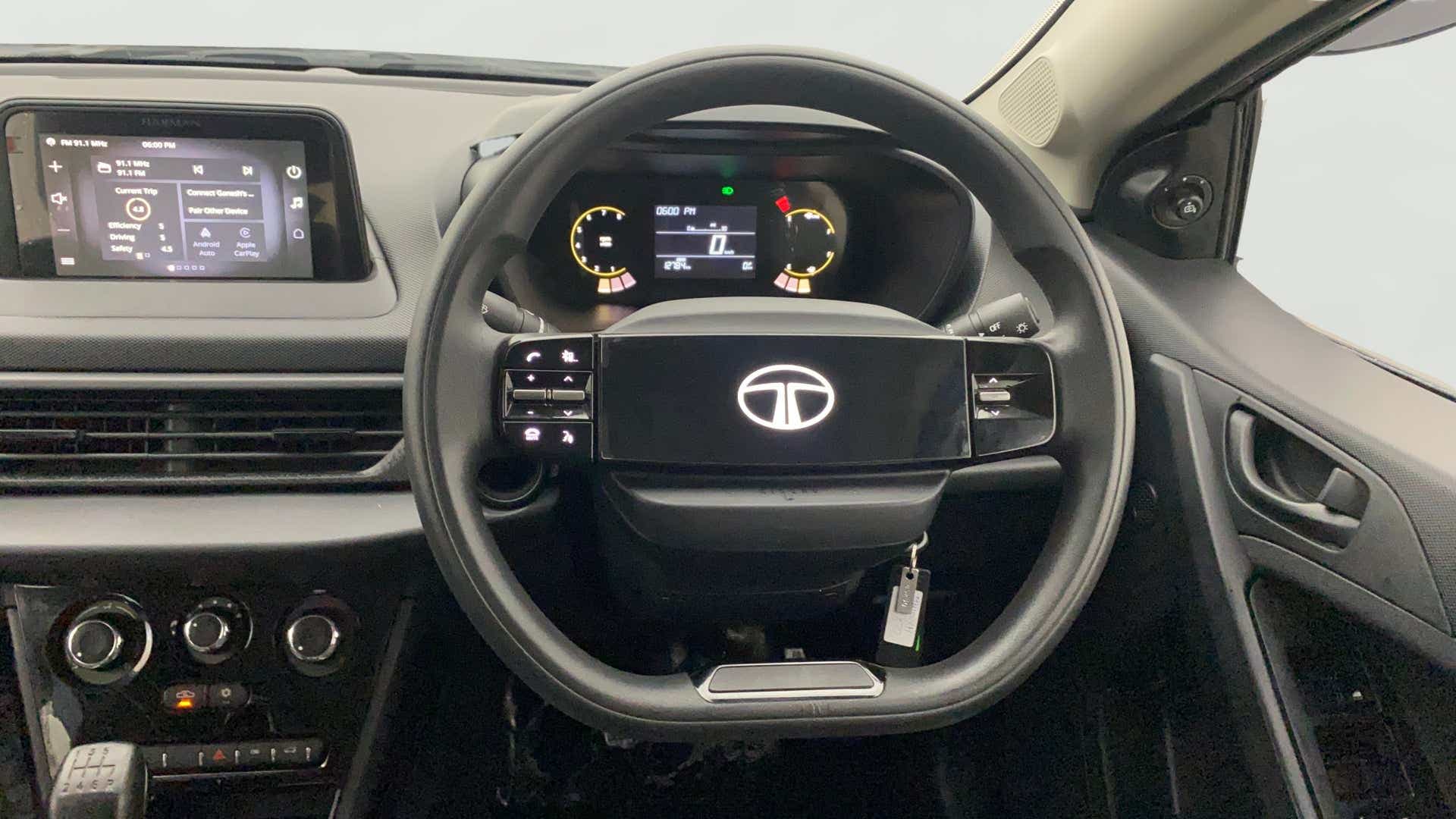 Interior dashboard view of a Tata Nexon