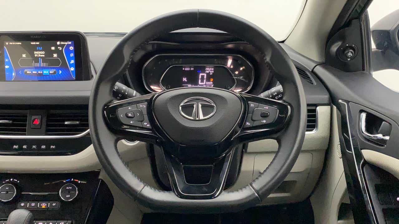 Dashboard and steering wheel of a Tata Nexon 2017-2023
