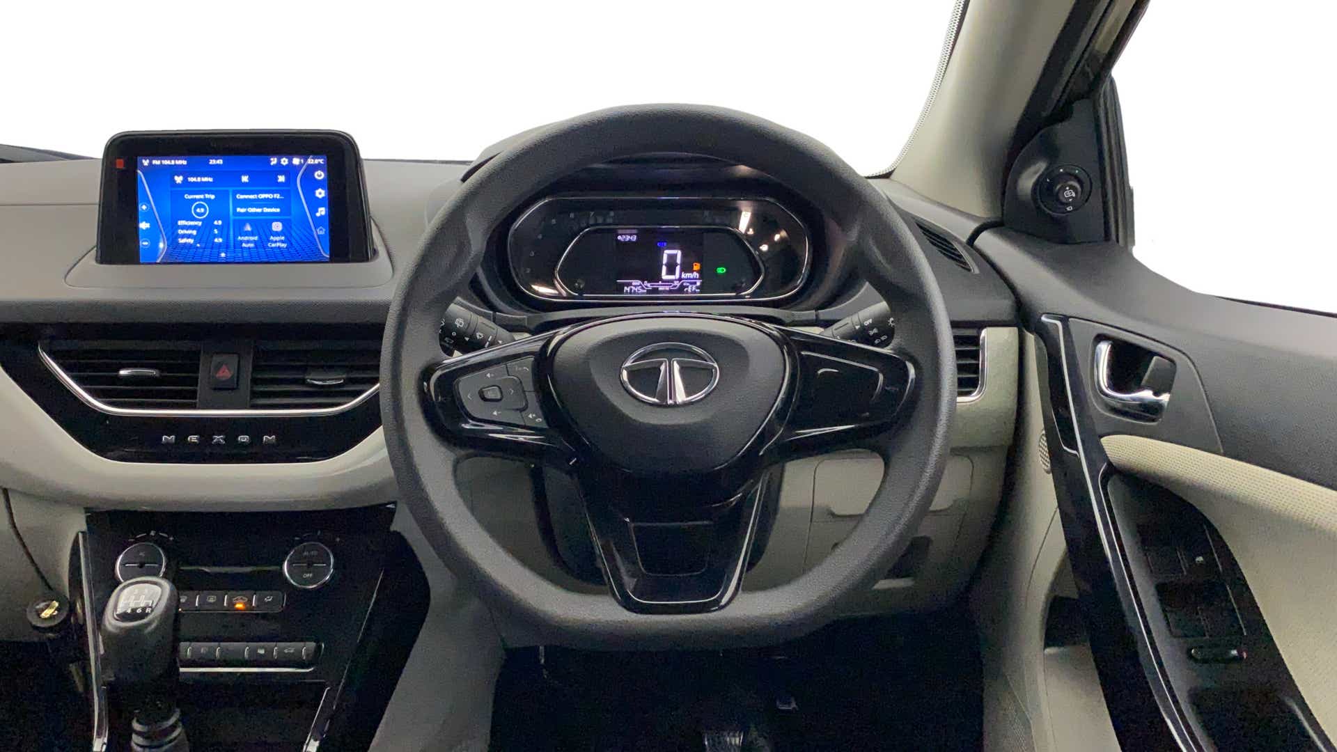 Dashboard and steering wheel of a Tata Nexon 2017-2023