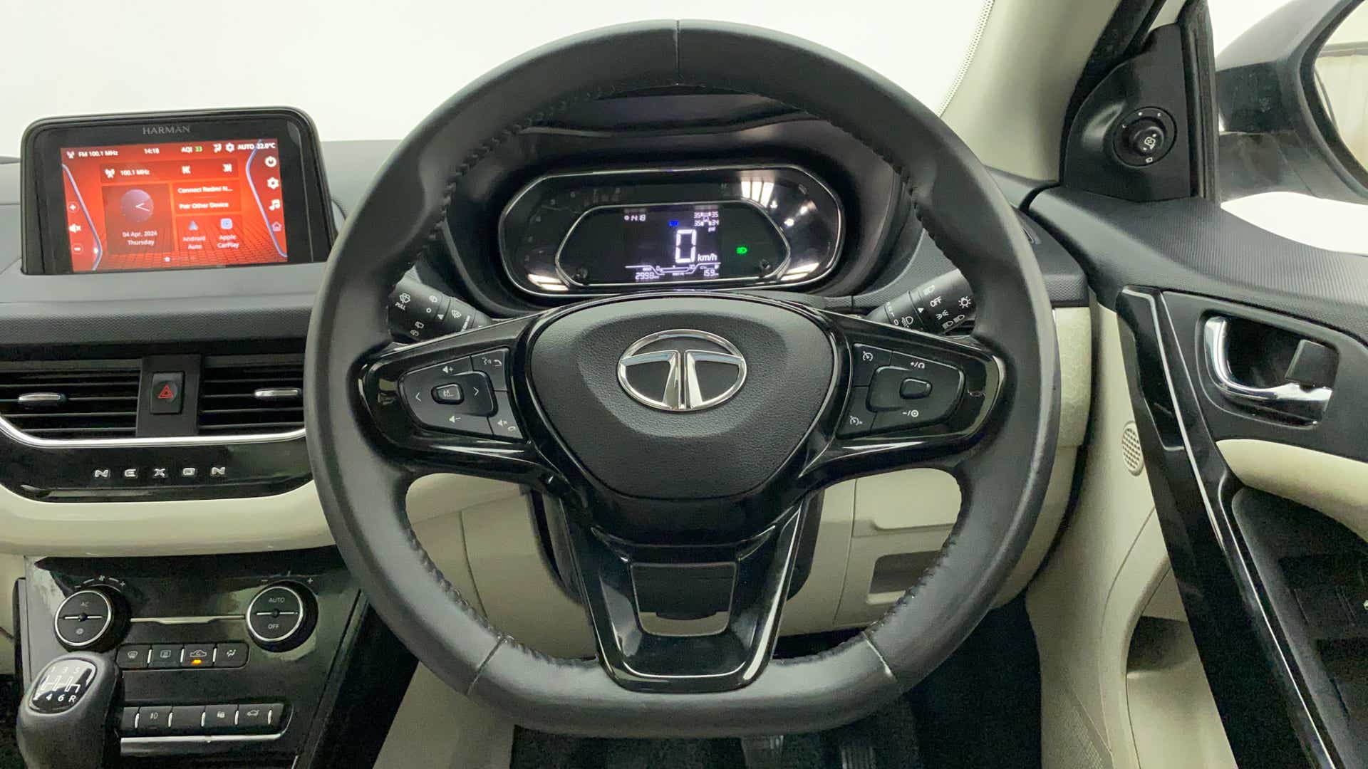 Interior dashboard view of a Tata Nexon 2017-2023