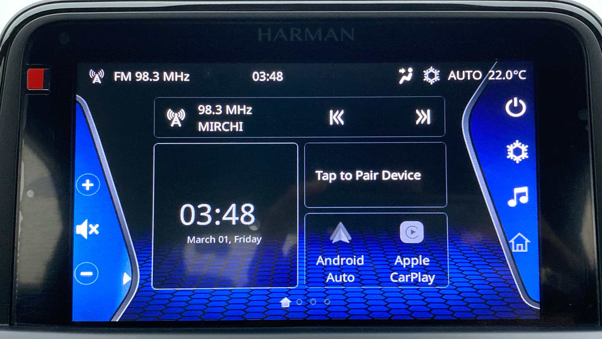 Infotainment system display of a Tata Nexon 2017-2023